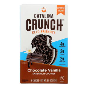 Catalina Crunch - Cookie Sandwich Chocolate Vanilla - Case Of 6-6.8 Oz