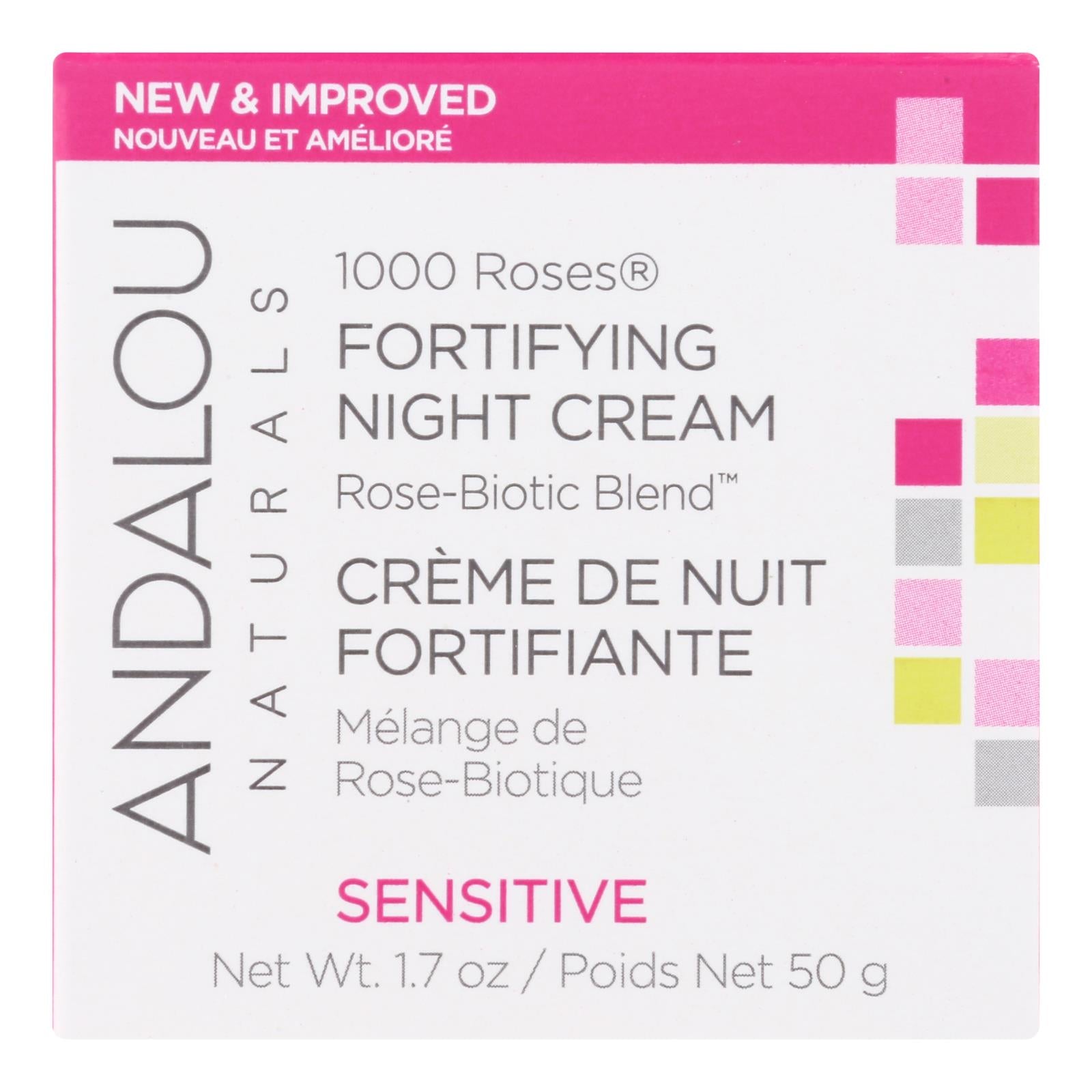 Andalou Naturals - Face Cream Night Fortifying - 1 Each-1.7 Ounces