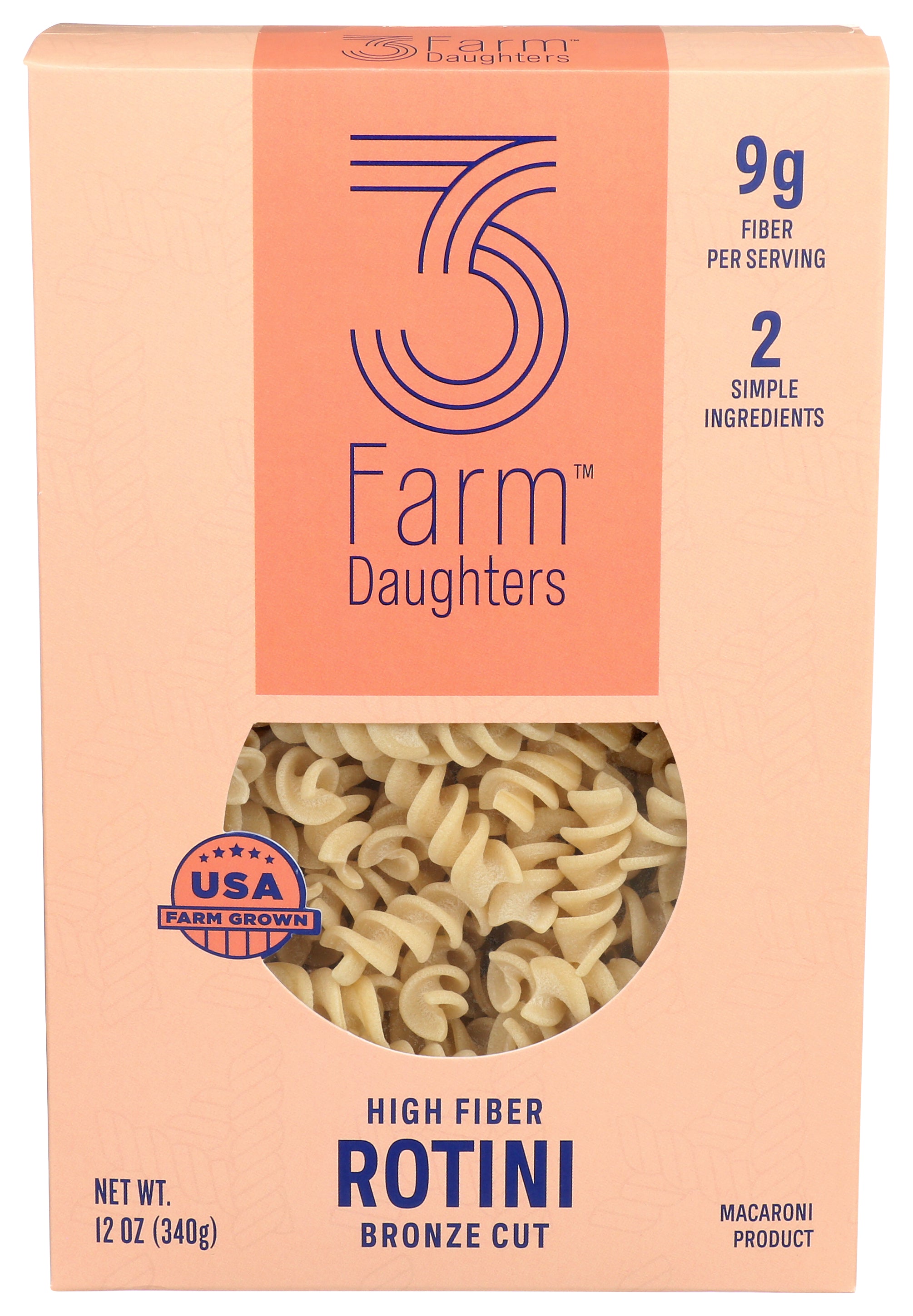Three Farm Daughters Pasta Rotini - Pack of 8 - 12 oz