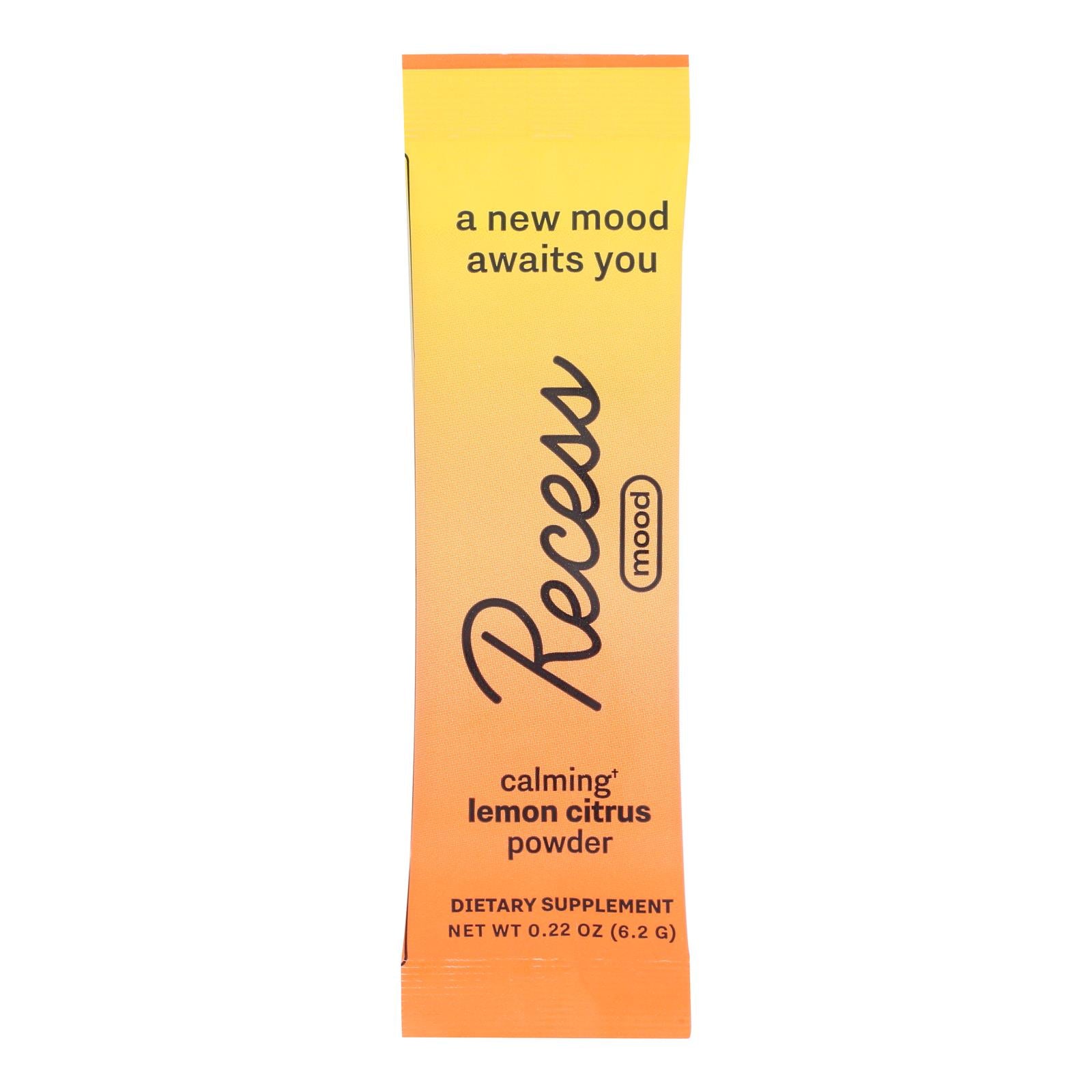 Recess - Mood Sticks Lemon Citrus - Case of 10-.22 OZ