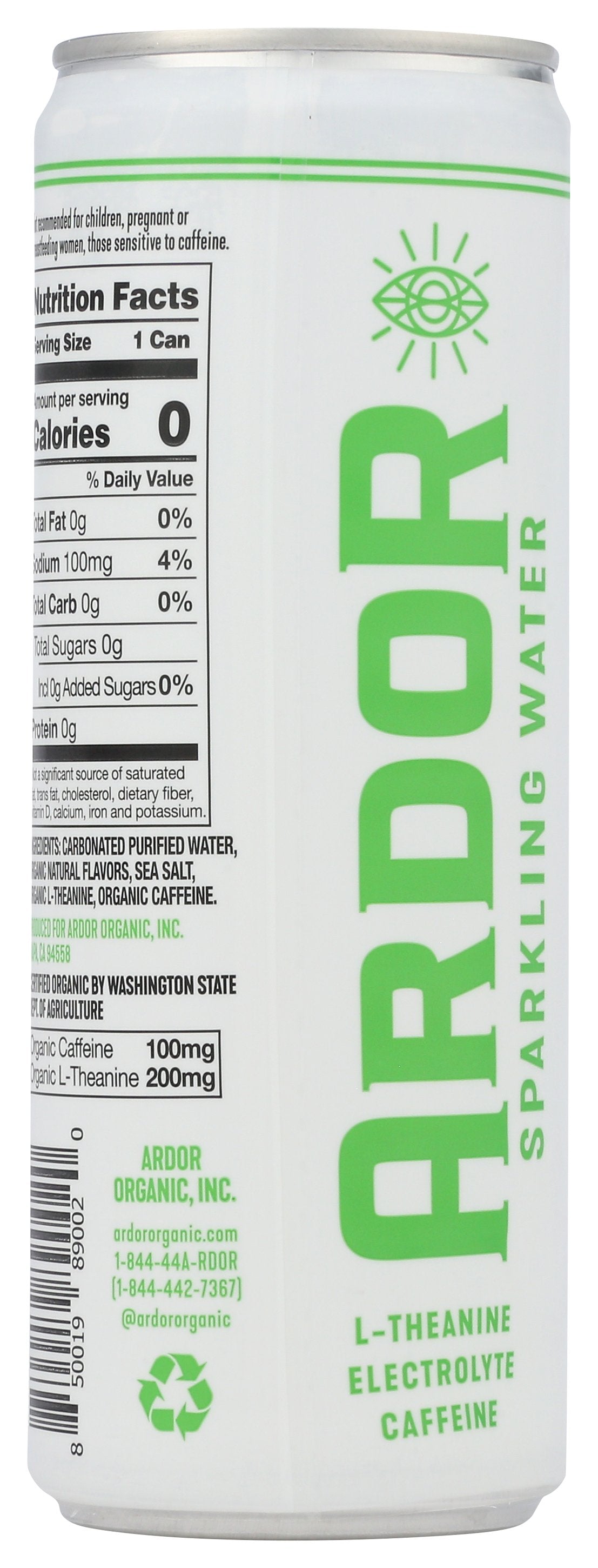 ARDOR ORGANIC INC SPRKLNG WTR MEXICAN LIME - Case of 12