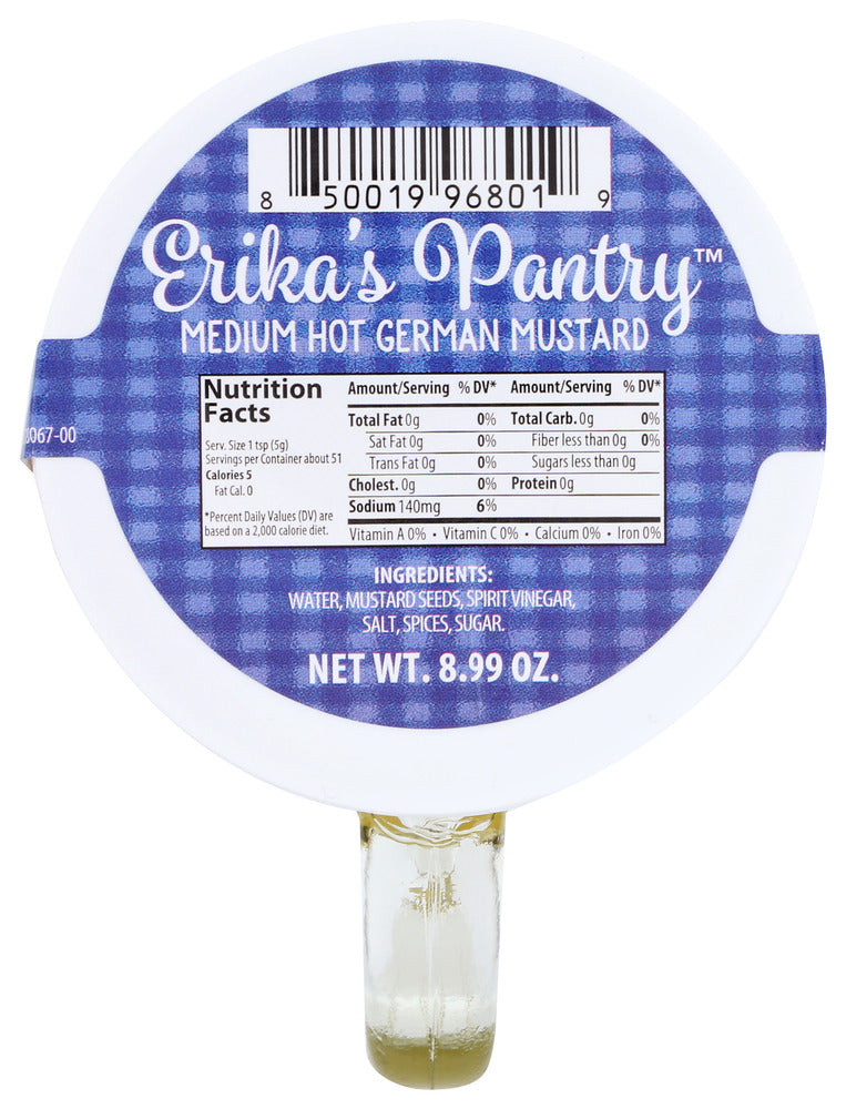 Erikas Pantry Mustard German Medium Hot - Case of 6 - 8.99 oz