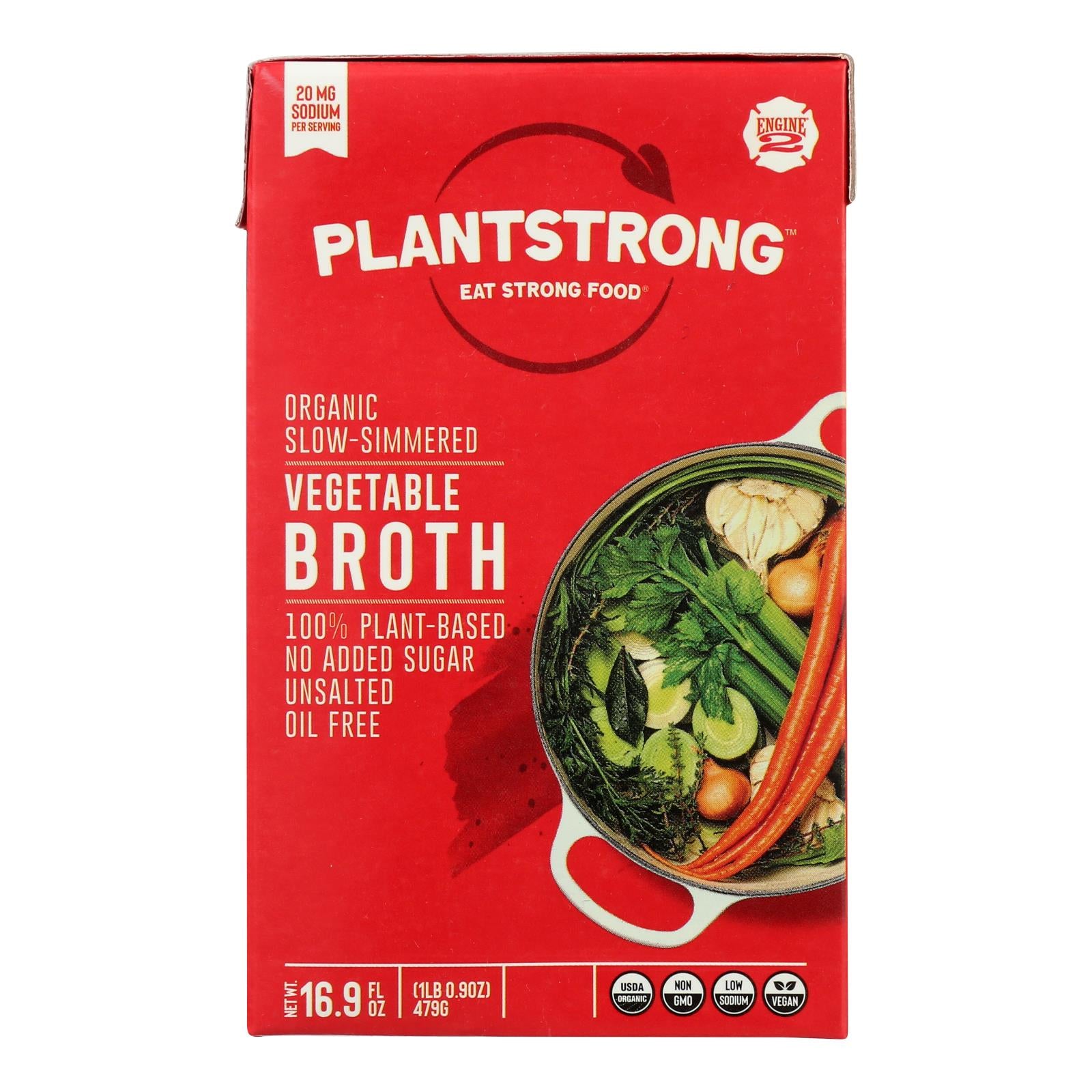 Plantstrong - Broth Slow Smmrd Veg - Case Of 6-16.9 Fz