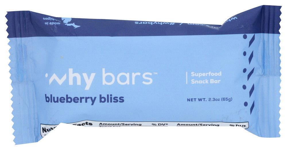Why Bars Bar Blueberry Bliss - Pack of 12 - 2.04 oz