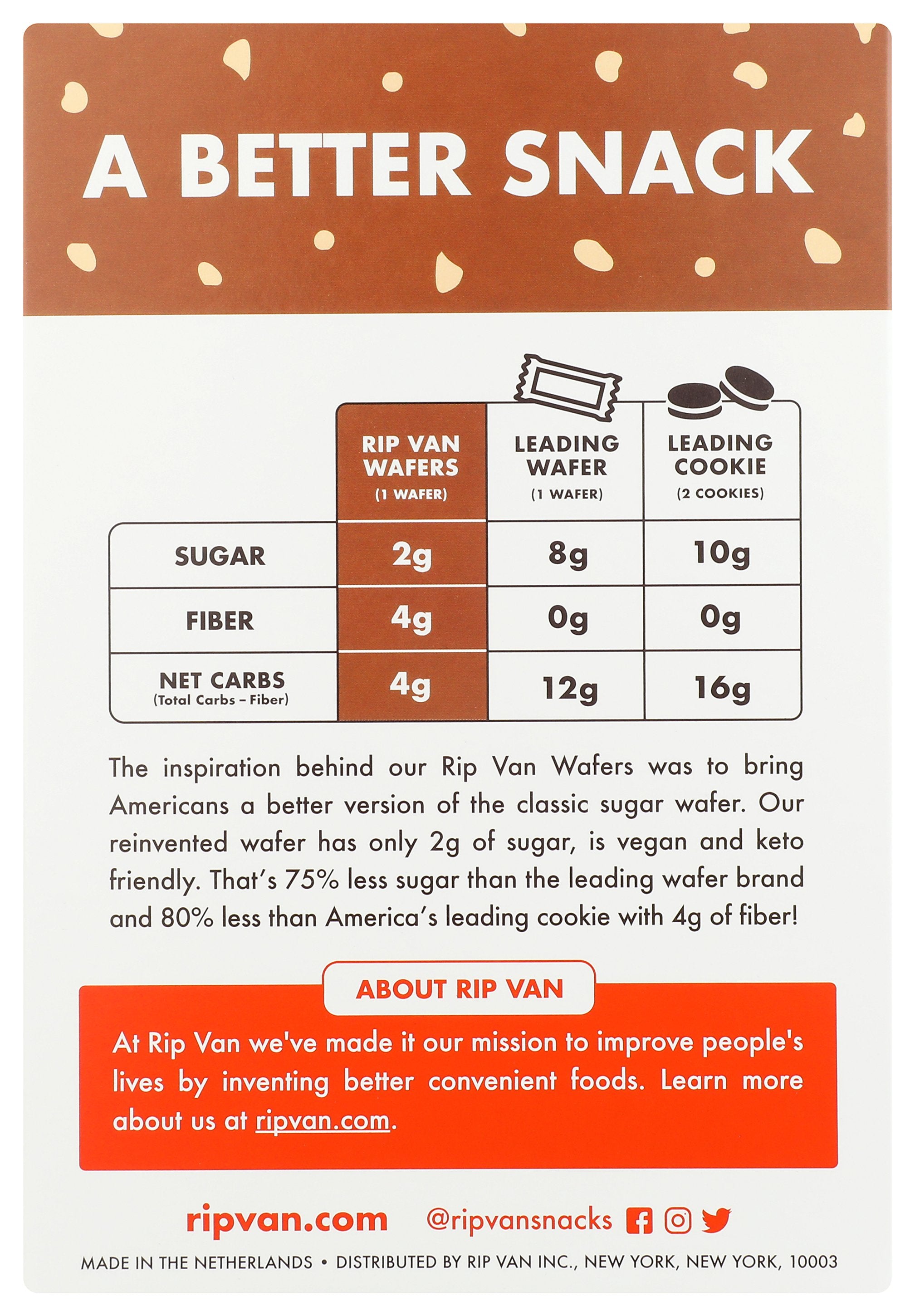 RIP VAN COOKIE WAFER CHOCO HZLNT - Case of 6