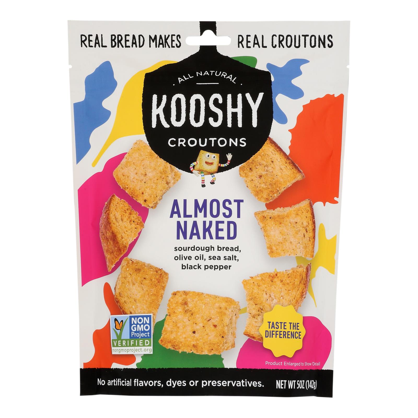 Kooshy Croutons - Almost Naked Croutons - Case of 6-5 Ounces