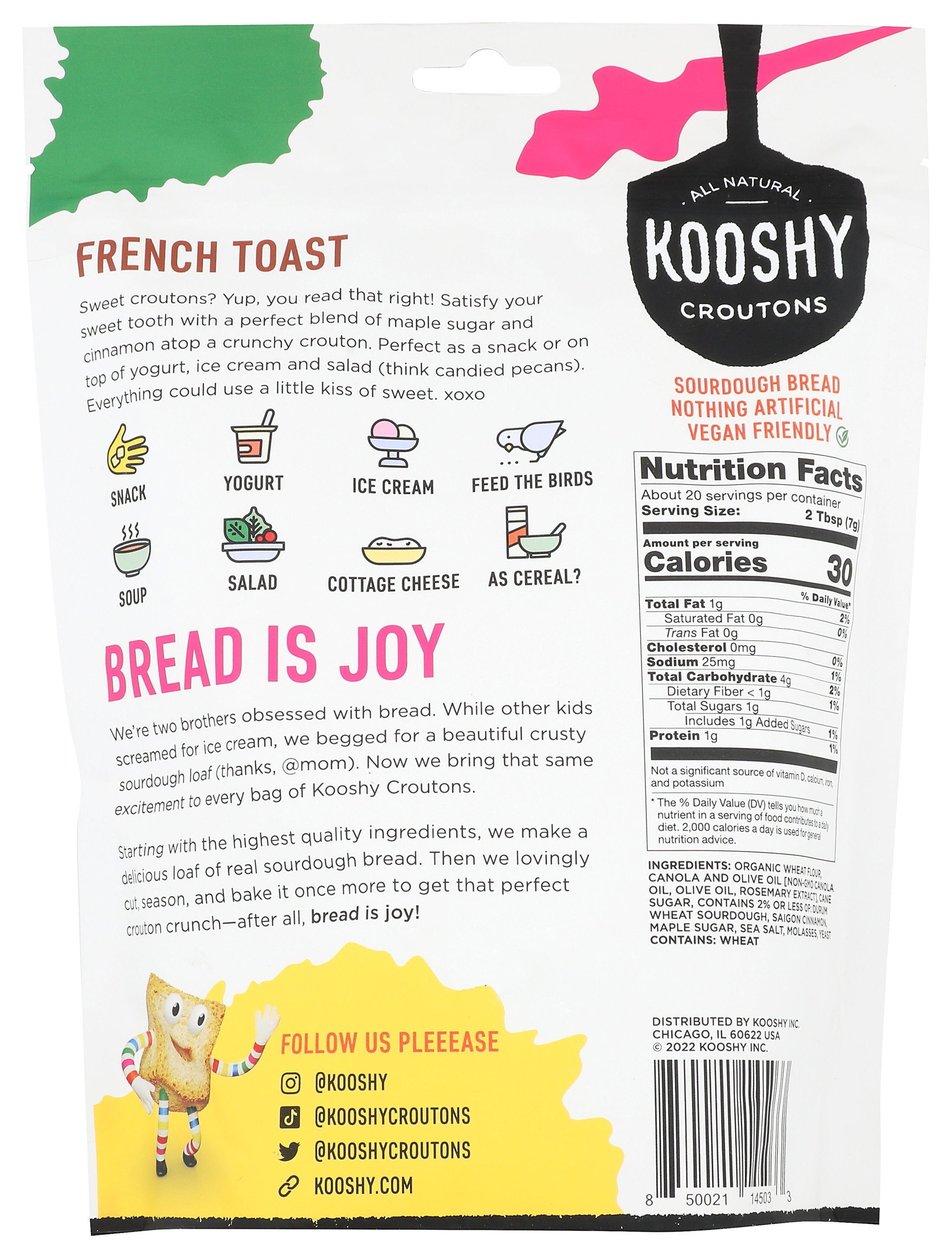 KOOSHY CROUTONS FRENCH TOAST - Case of 6