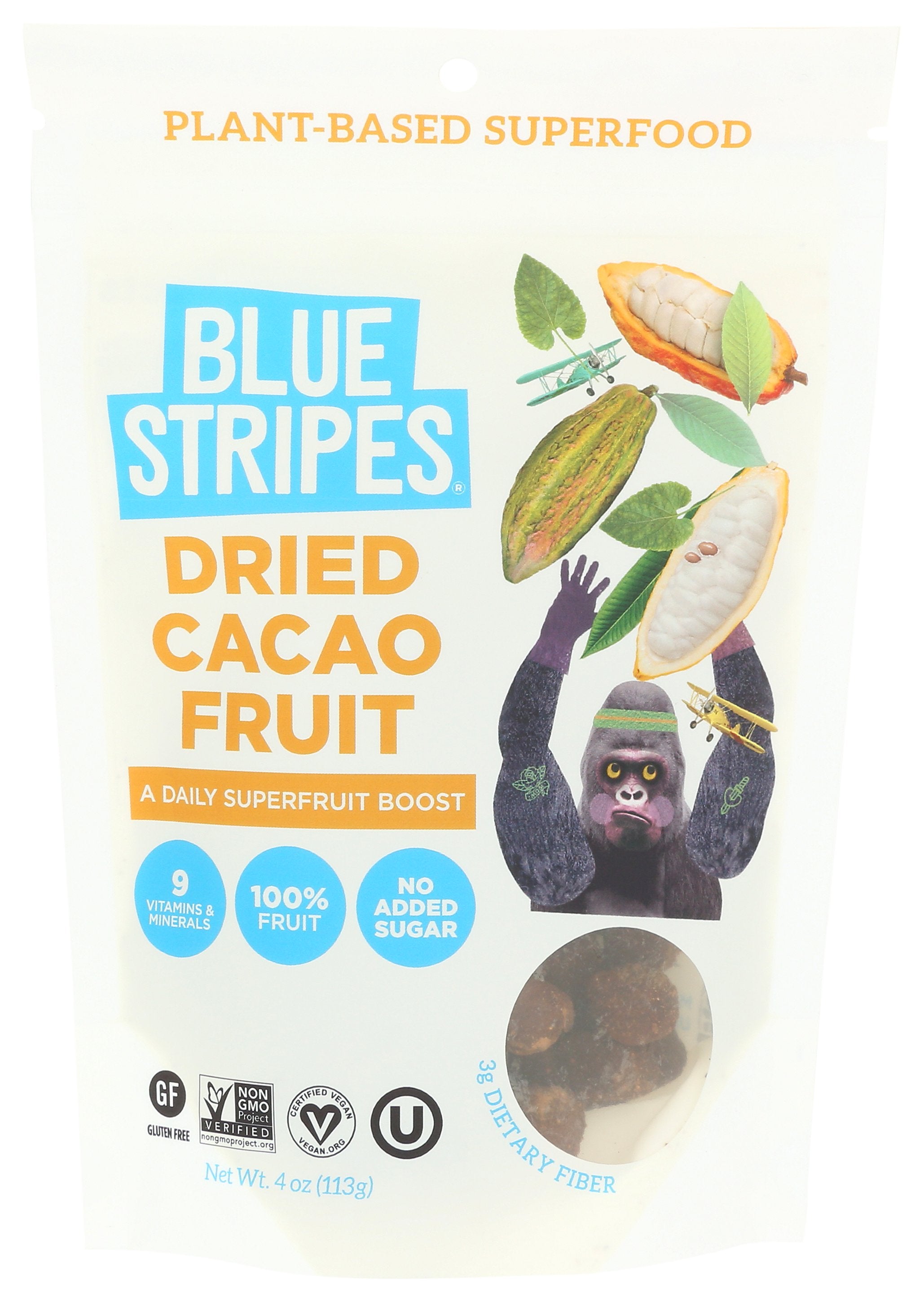 BLUE STRIPES FRUIT DRIED CACAO - Case of 6