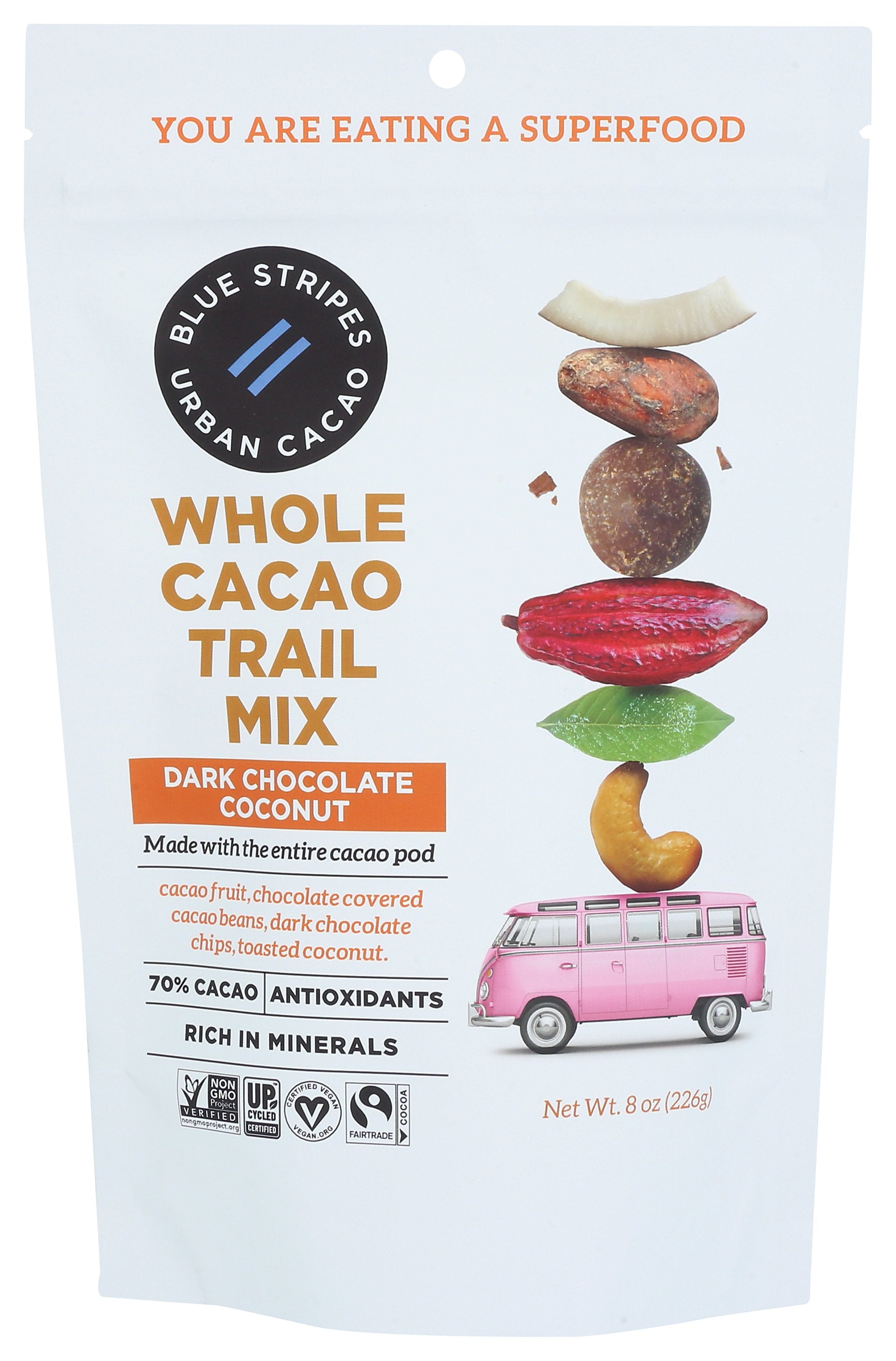 BLUE STRIPES TRAIL MIX WHOLE CACAO - Case of 6