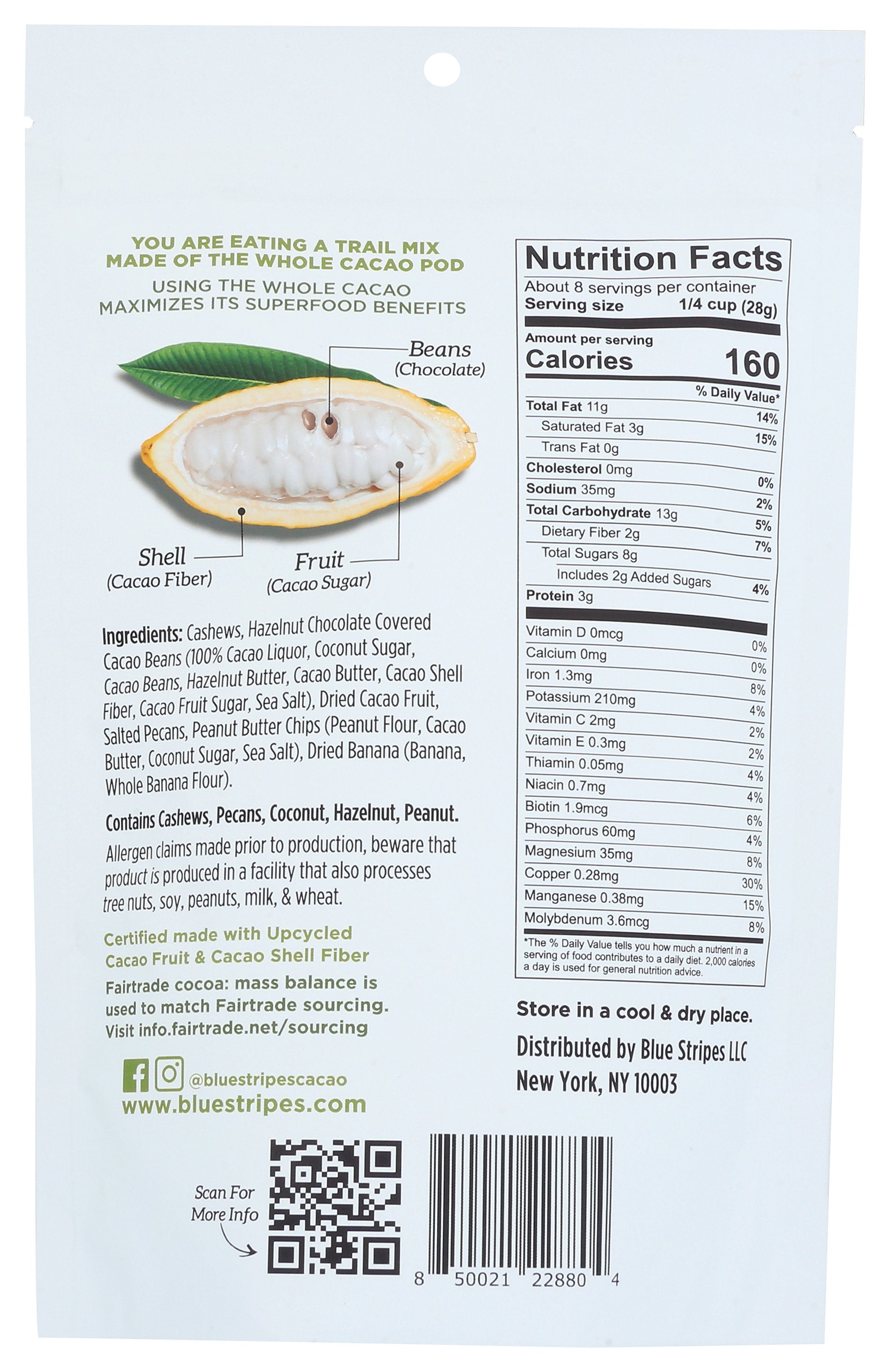 BLUE STRIPES TRAIL MIX PNT BT BANANA - Case of 6