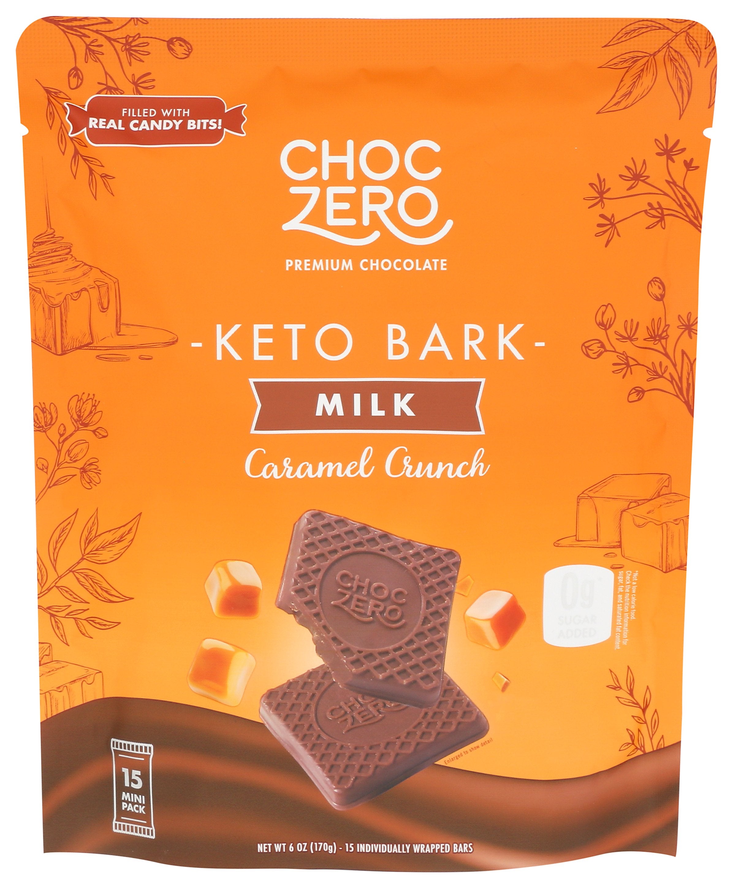 CHOCZERO BARK MILK CHO CARM CRNCH - Case of 12