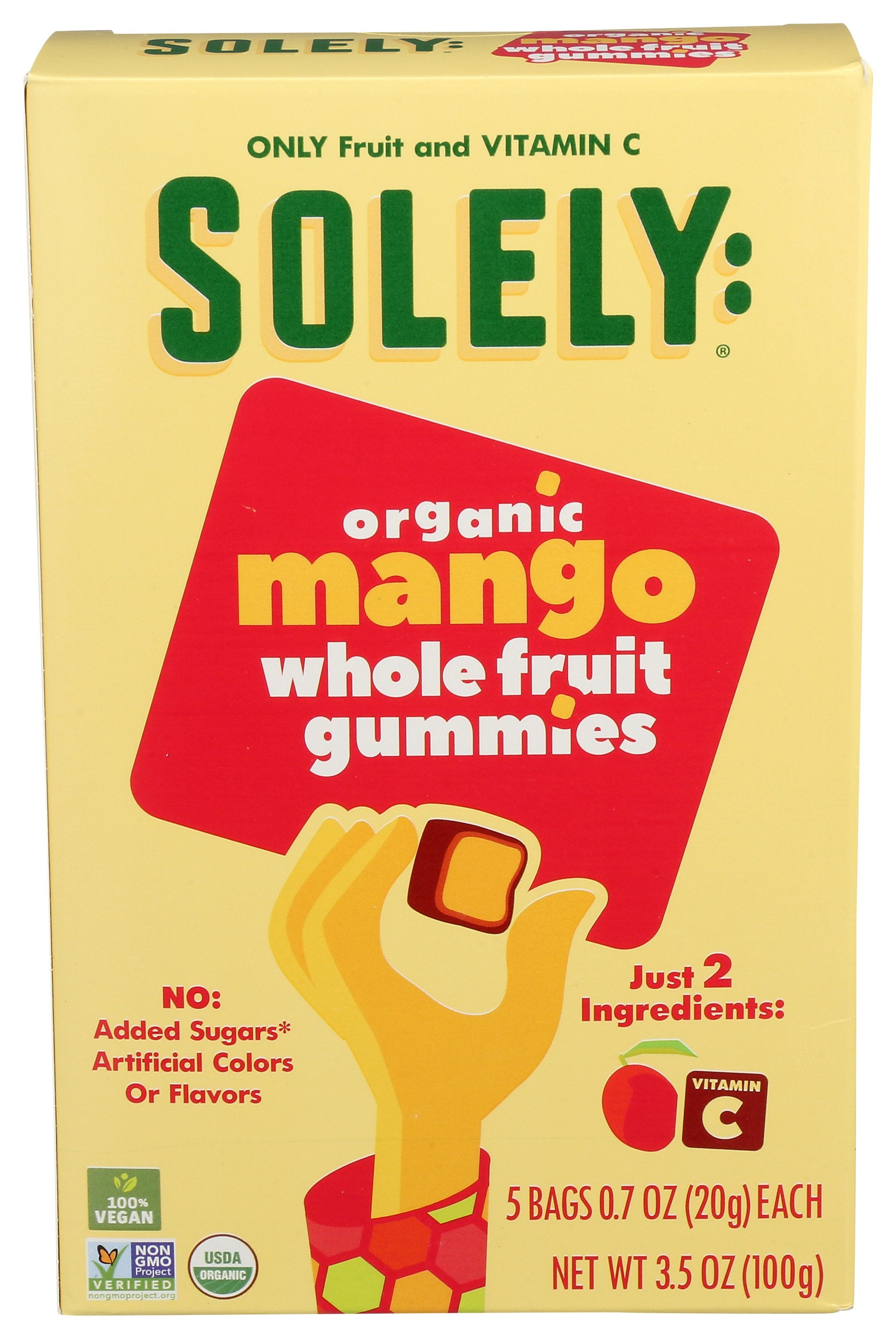 SOLELY FRUIT GUMMIES MANGO - Case of 8