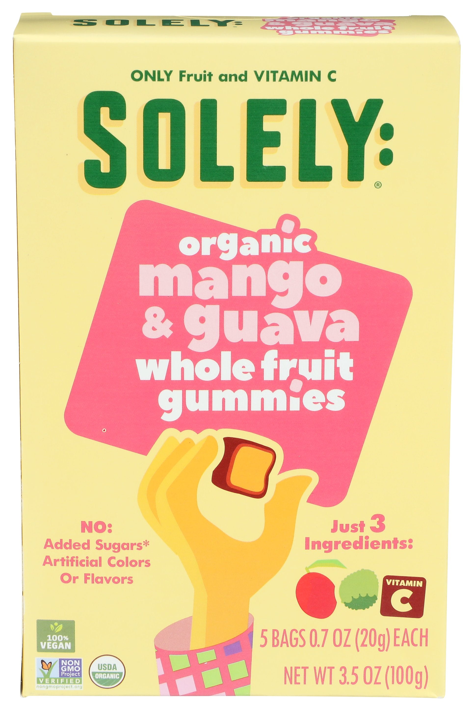 SOLELY FRUIT GUMMIES MANGO GUAVA - Case of 8