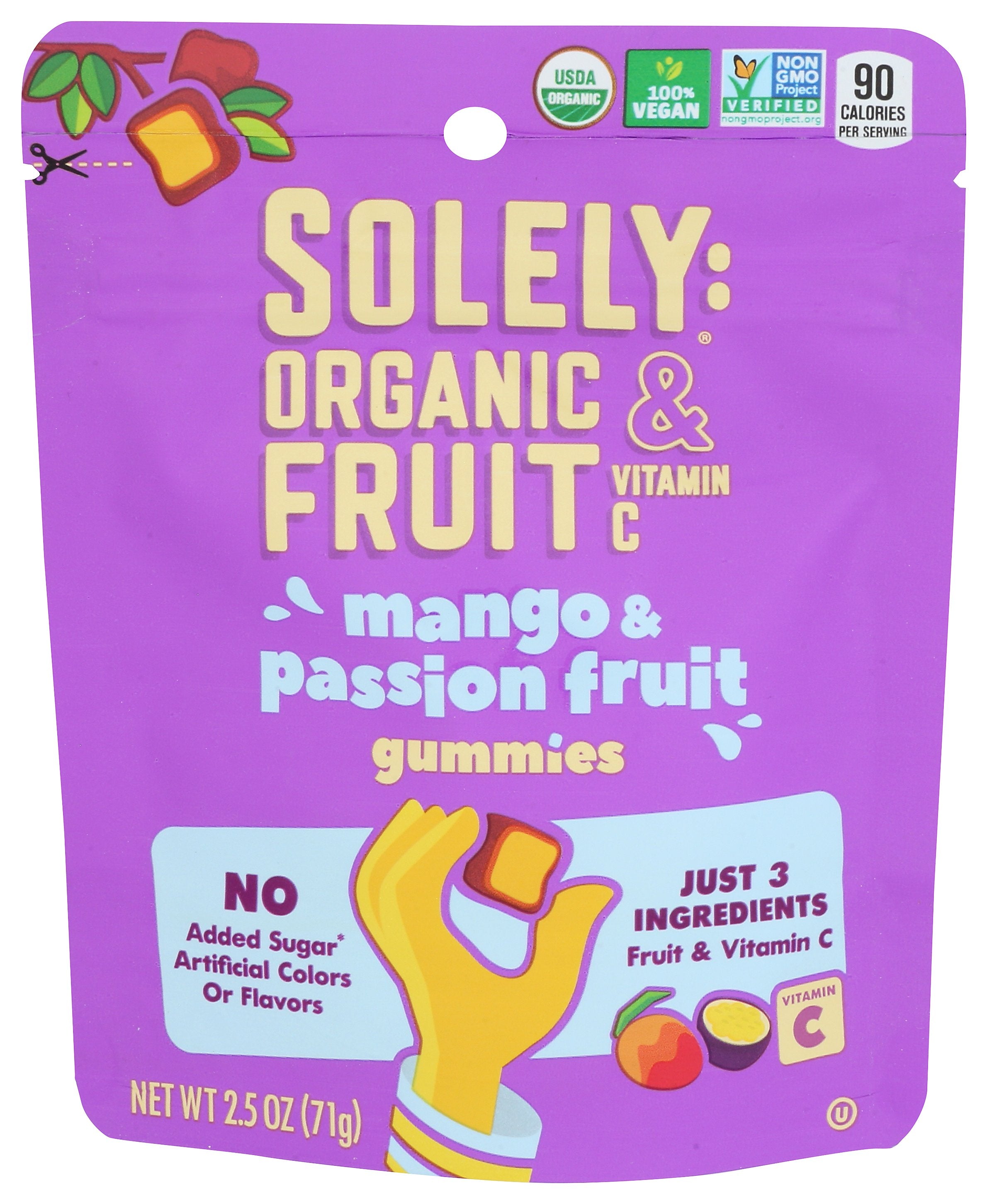 SOLELY GUMMIES MANGO PSSNFRUIT - Case of 12