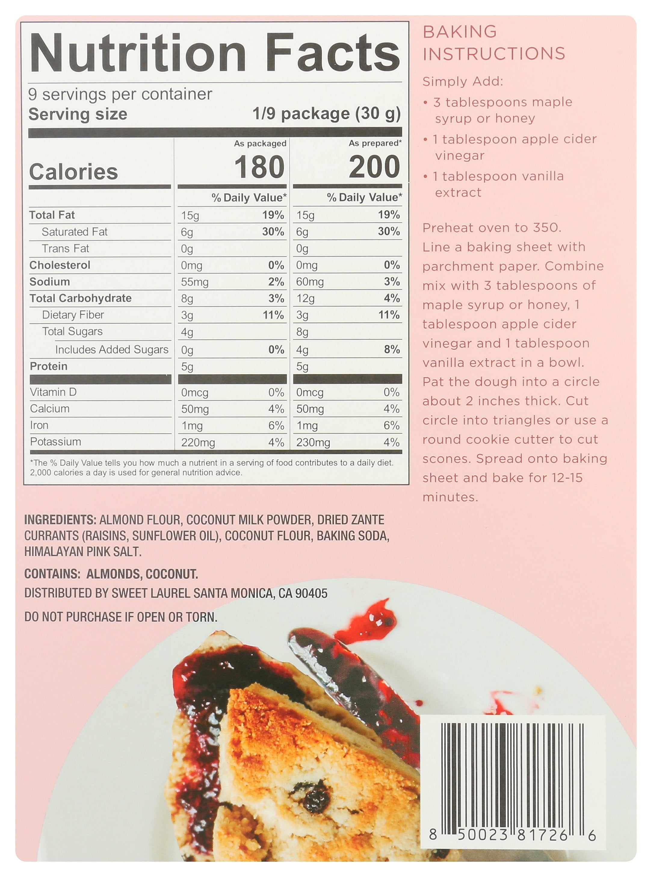 SWEET LAUREL MIX SCONE - Case of 6