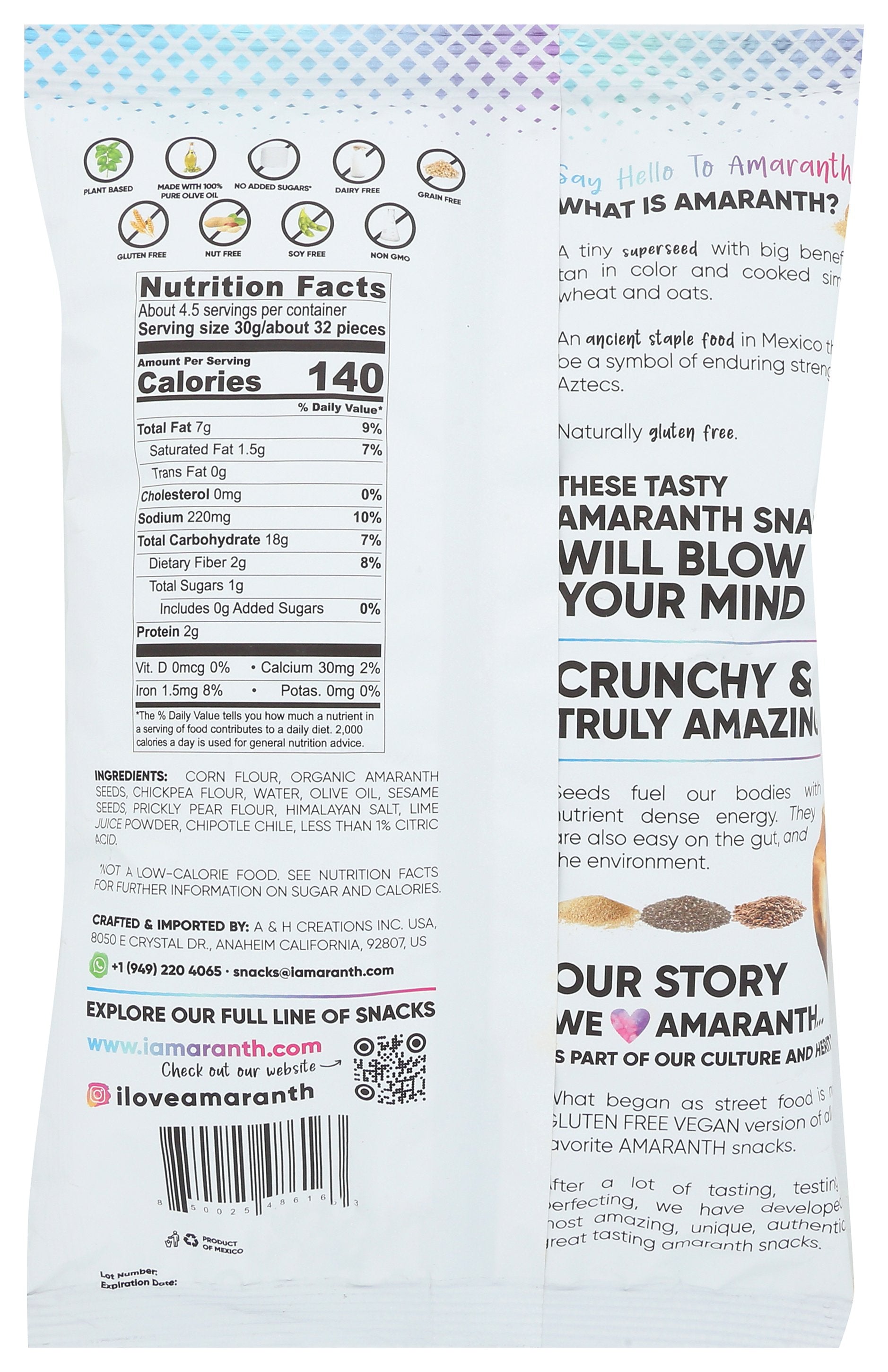 I AMARANTH CHURRITOS CHIPTL HM SALT - Case of 10