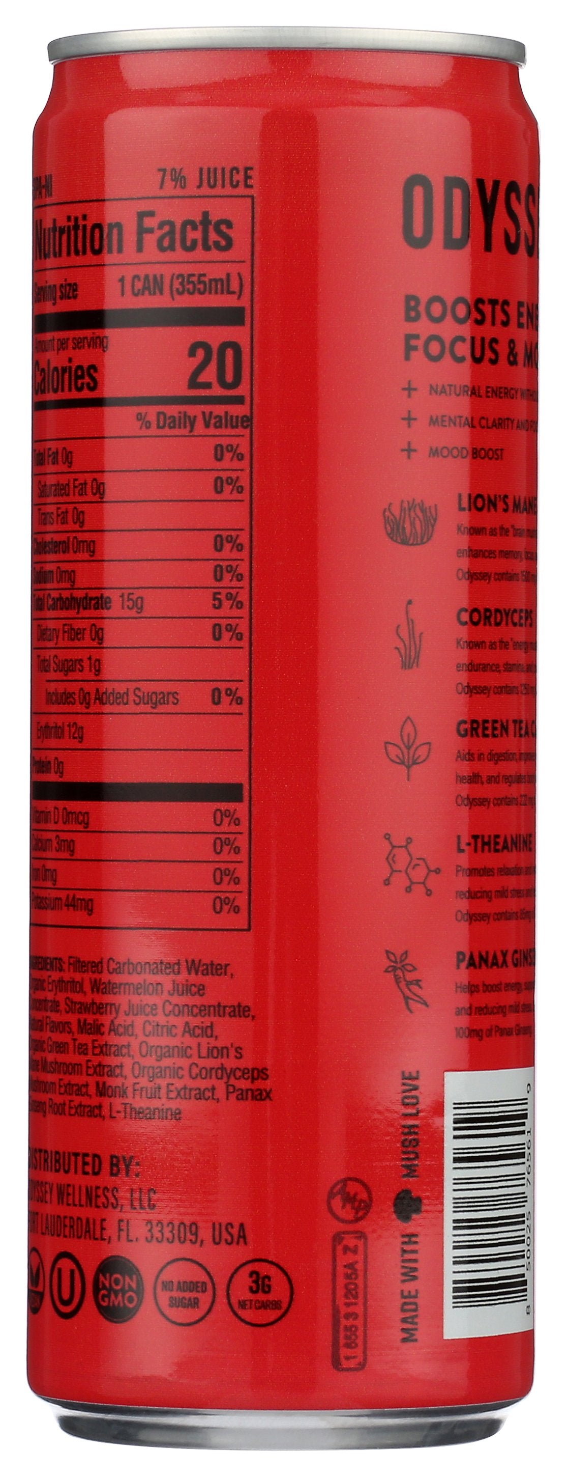 ODYSSEY ELIXIR BEV SPRKL STRWBRY WTRMLN - Case of 12