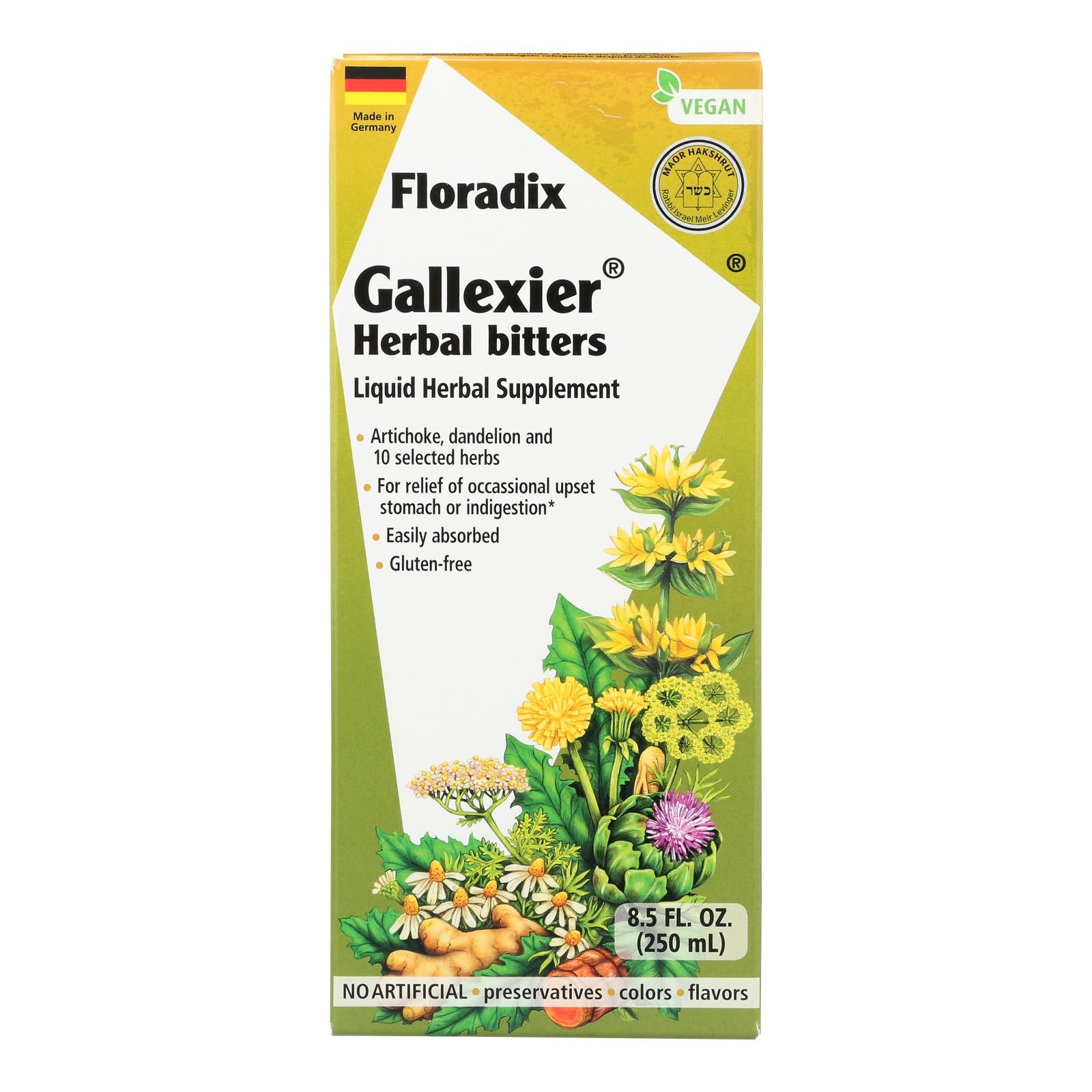 Floradix - Gallexier Herbal Bitters - 1 Each 1-8.5 Fz
