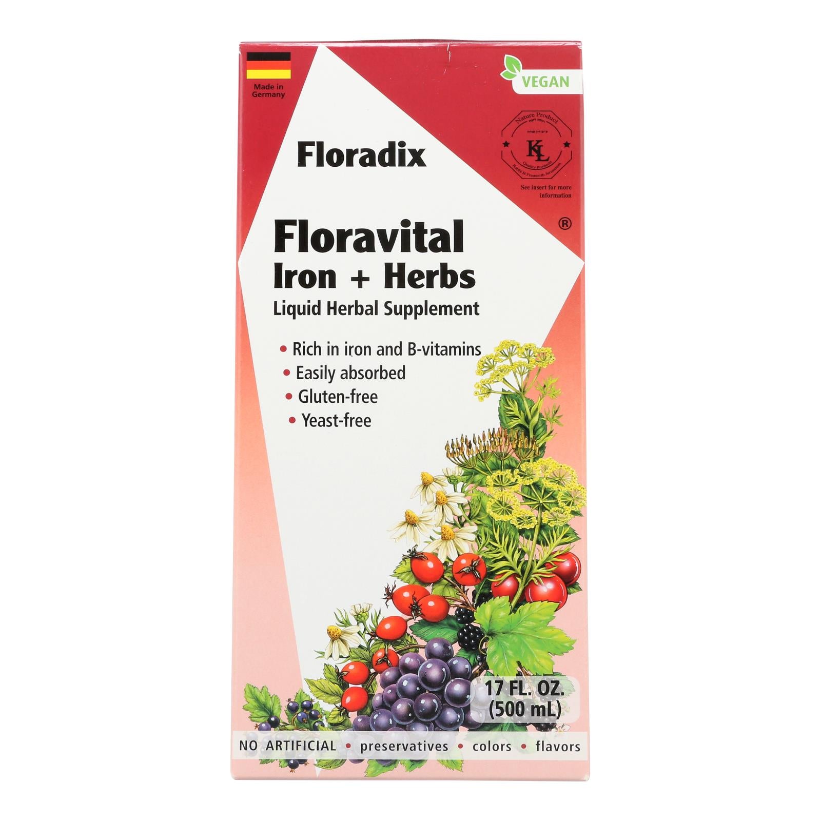 Floradix - Floravital Iron And Herbs - 1 Each 1-17 Fz