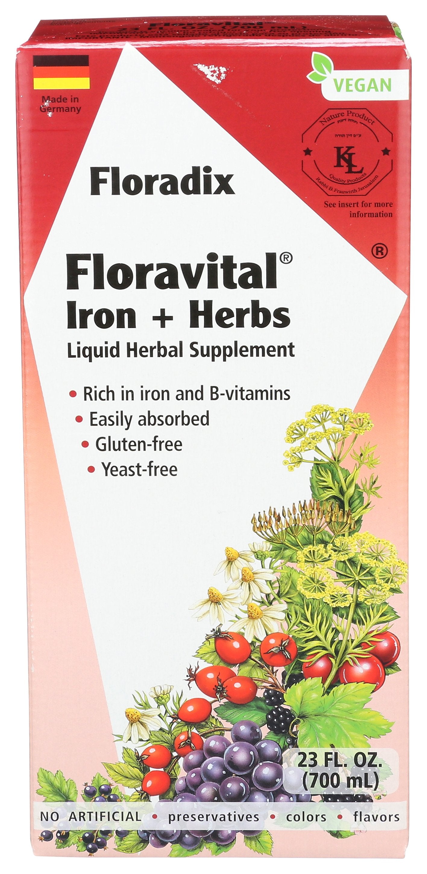 SALUS FLORAVITAL IRON HERBS YF [FLORAVITAL IRON + HERBS LIQUID EXTRACT - 23 FO]