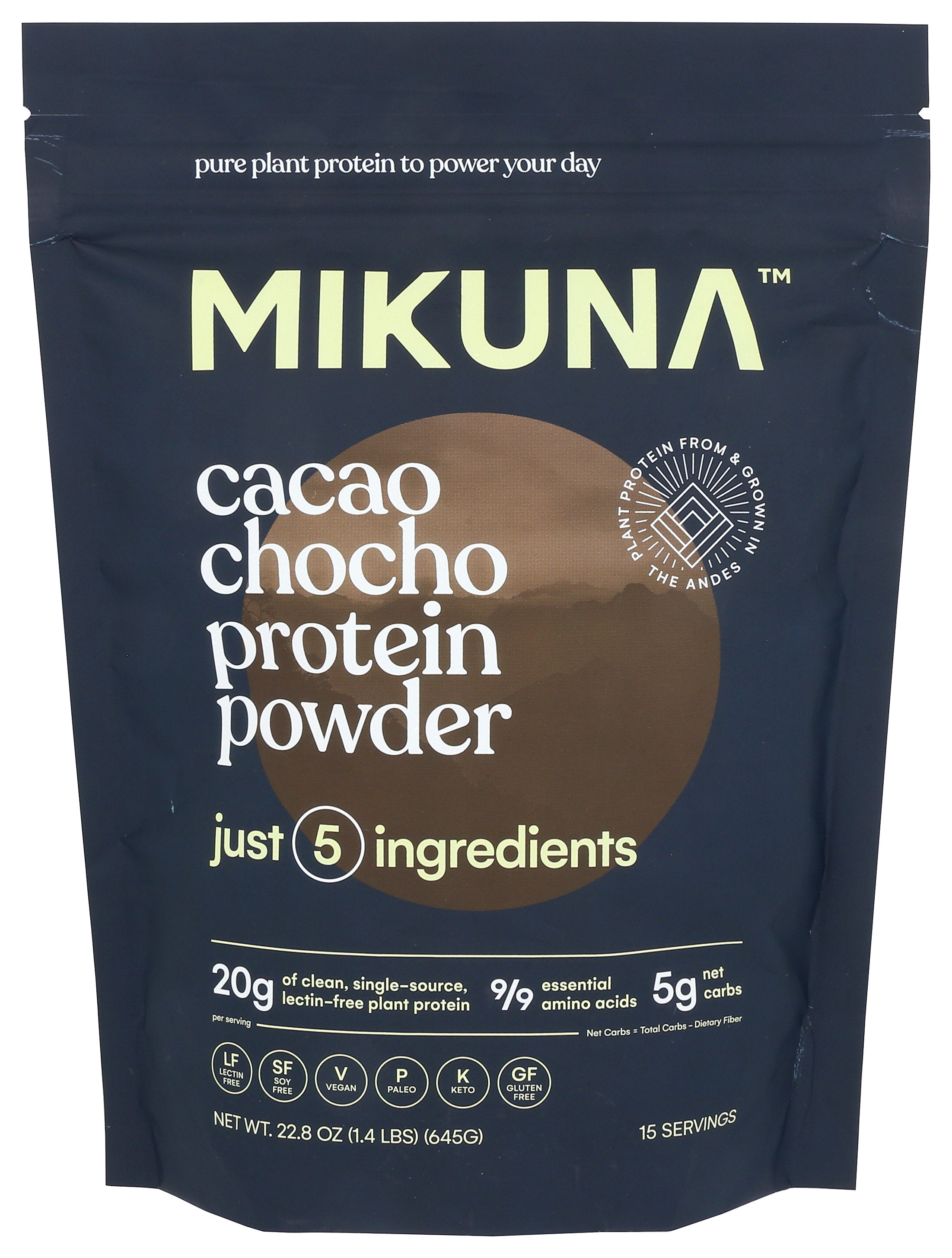 MIKUNA PROTEIN POWDER CACAO [CACAO PROTEIN POWDER (15-SERVING) - 22.8 OZ]