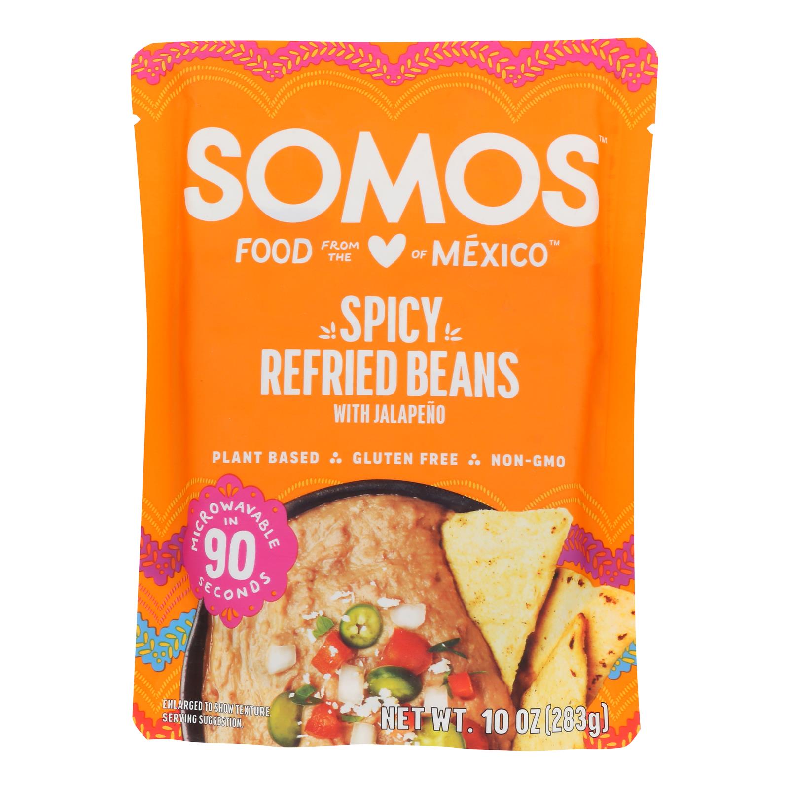 Somos - Beans Rth Refried Spicy - Case of 6-10 OZ