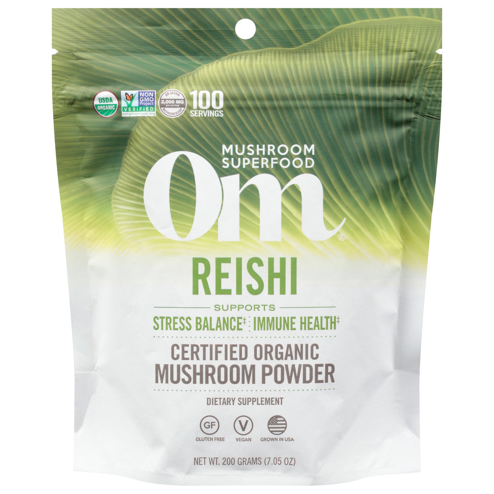 Om - Reishi Organic Powder 200grm - 1 Each -7.05 OZ