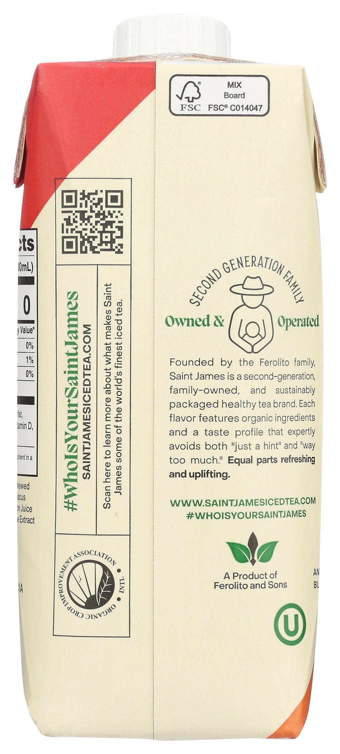 SAINT JAMES BRANDS LLC TEA BLK BLEND HIBSCS O - Case of 12