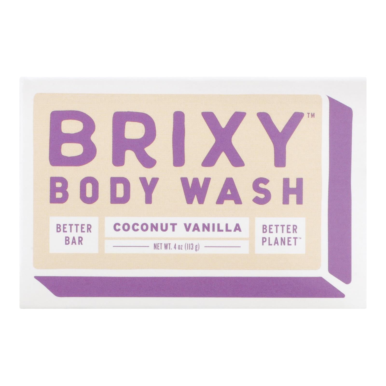 Brixy - Body Wash Bar Coconut Vanilla - 1 Each -4 Oz