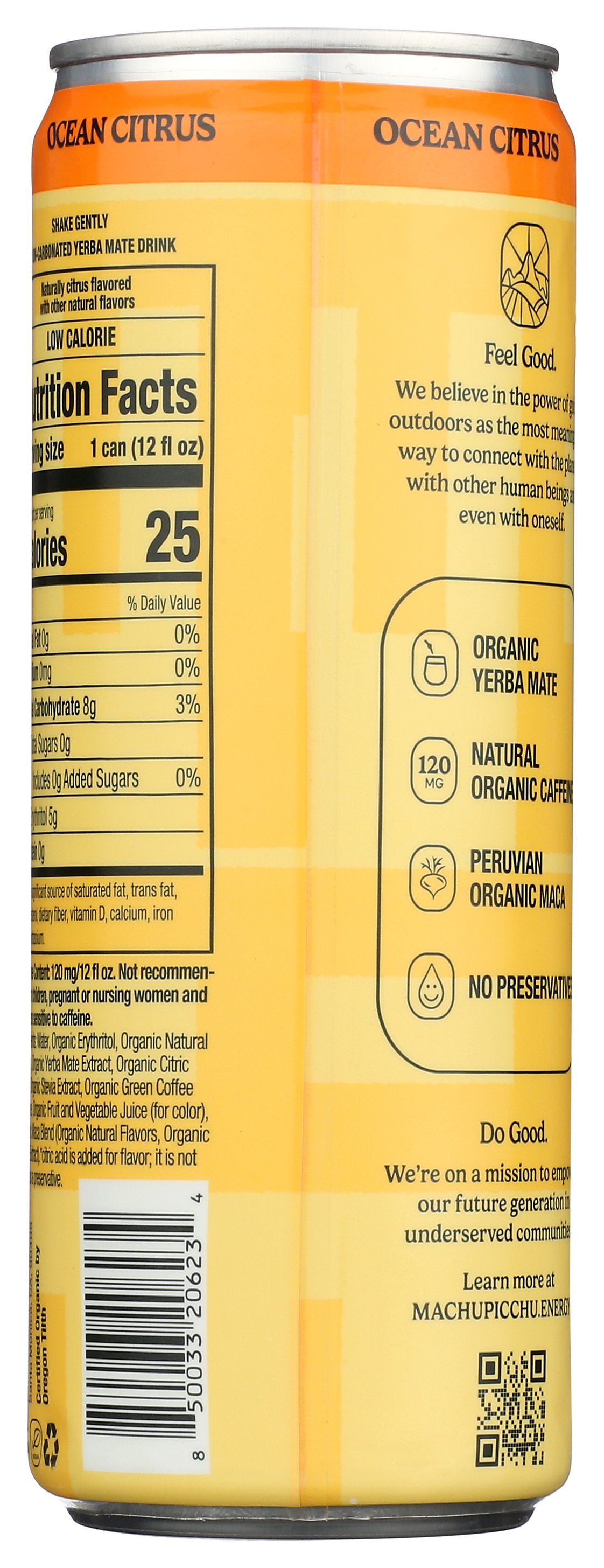 MACHU PICCHU YERBA MATE OCN CITRS ORG - Case of 12