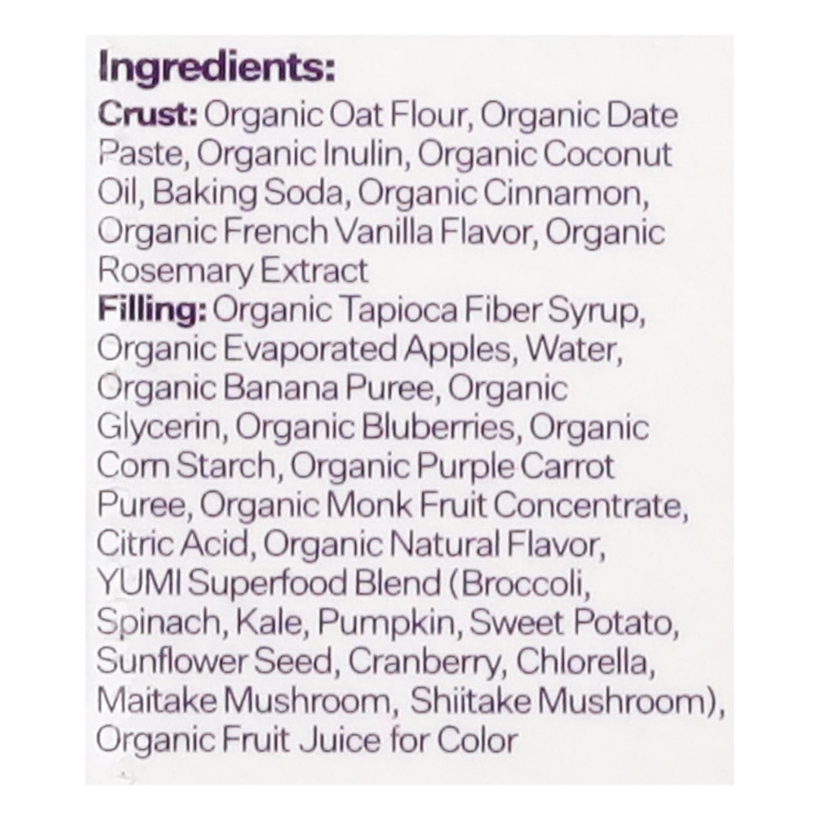 Yumi - Bar Og2 Blubry Prpl Crrt - EA of 1-3.7 OZ