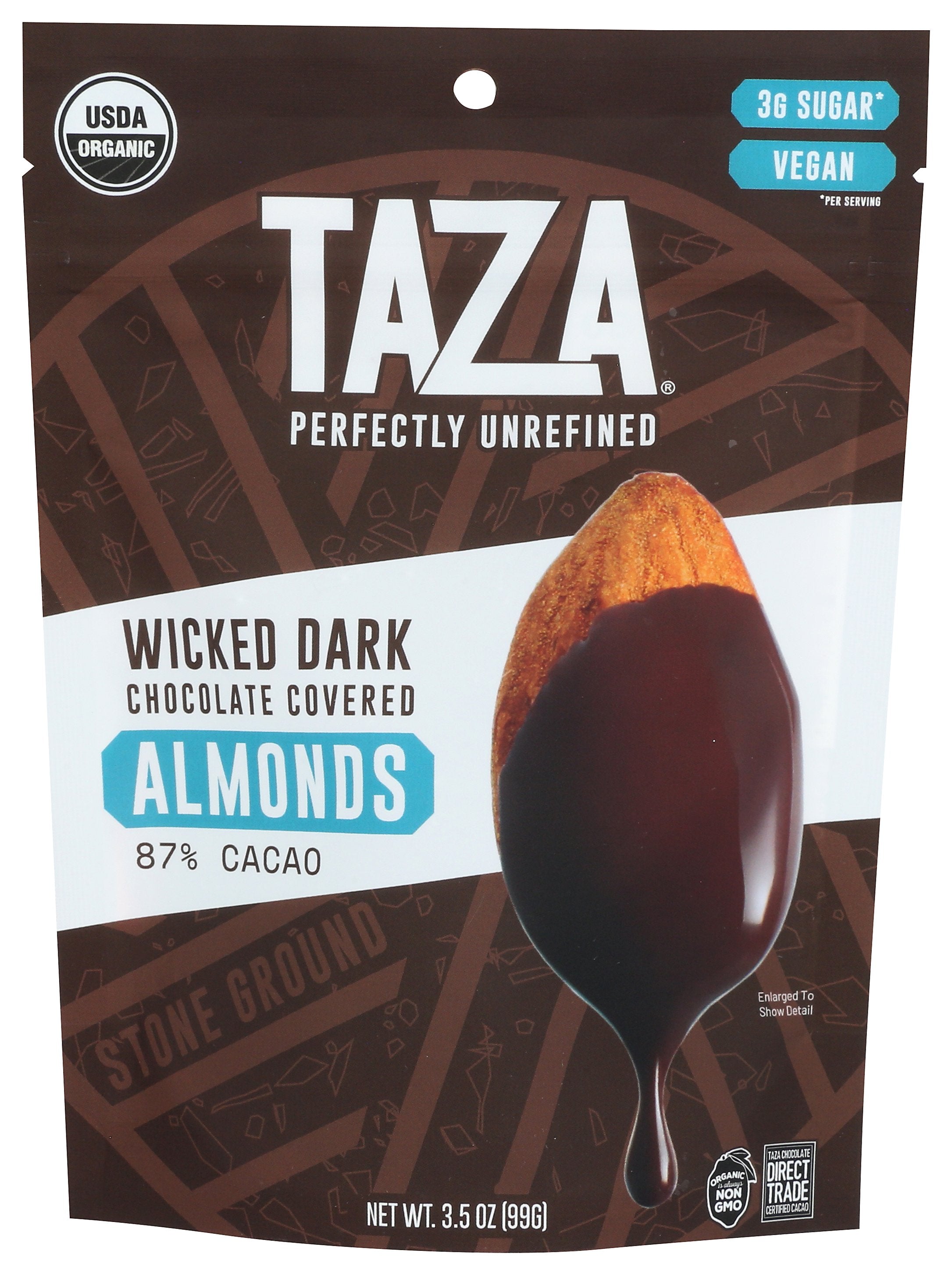 TAZA CHOCOLATE ALMNDS DRKCHOC WICKED ORG - Case of 12