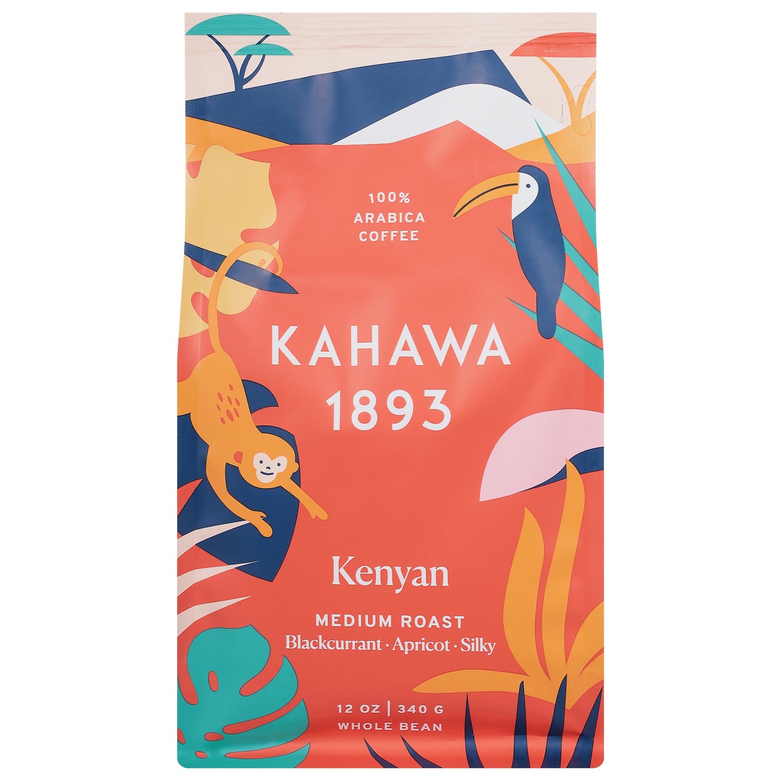 Kahawa 1893 - Coffee Whole Bean Medium Roasted Kenyan - Case of 6-12 OZ