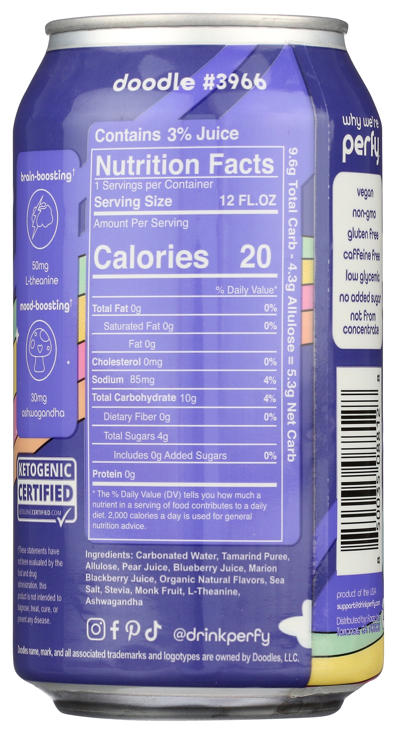 PERFY SODA SF DR PERFY - Case of 12