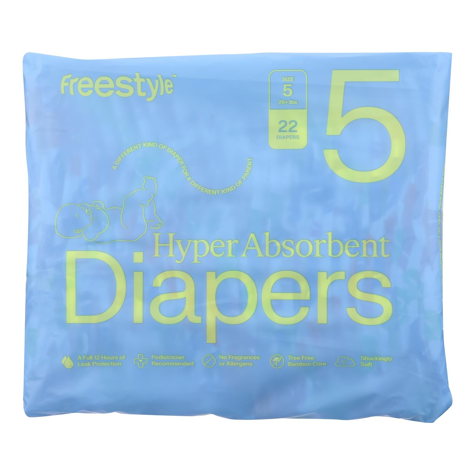 Freestyle - Diapers Baby Size 5 - Case of 6-22 CT