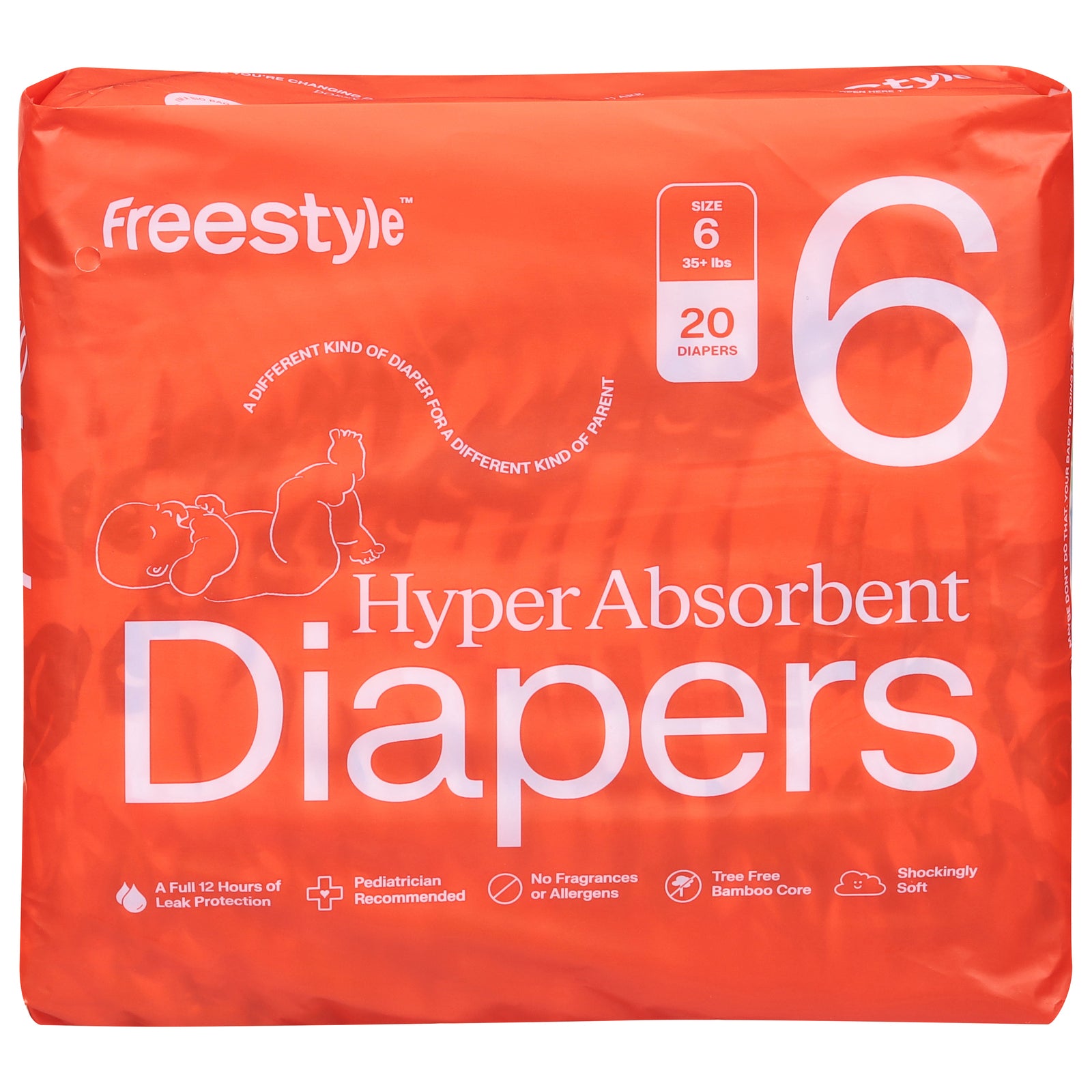Freestyle - Diapers Baby Size 6 - Case of 6-20 CT