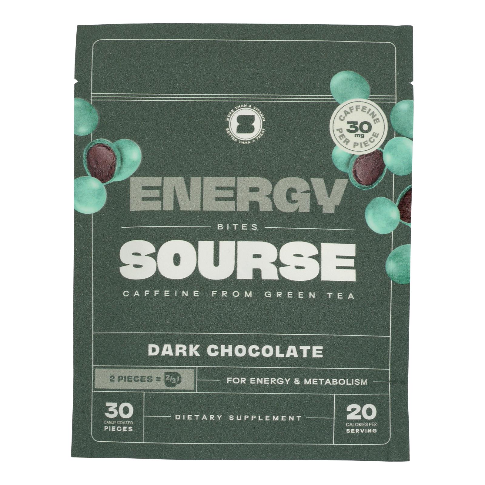 Sourse - Energy Bite Vitamin Infused Chocolate - Case of 6-2.2 OZ