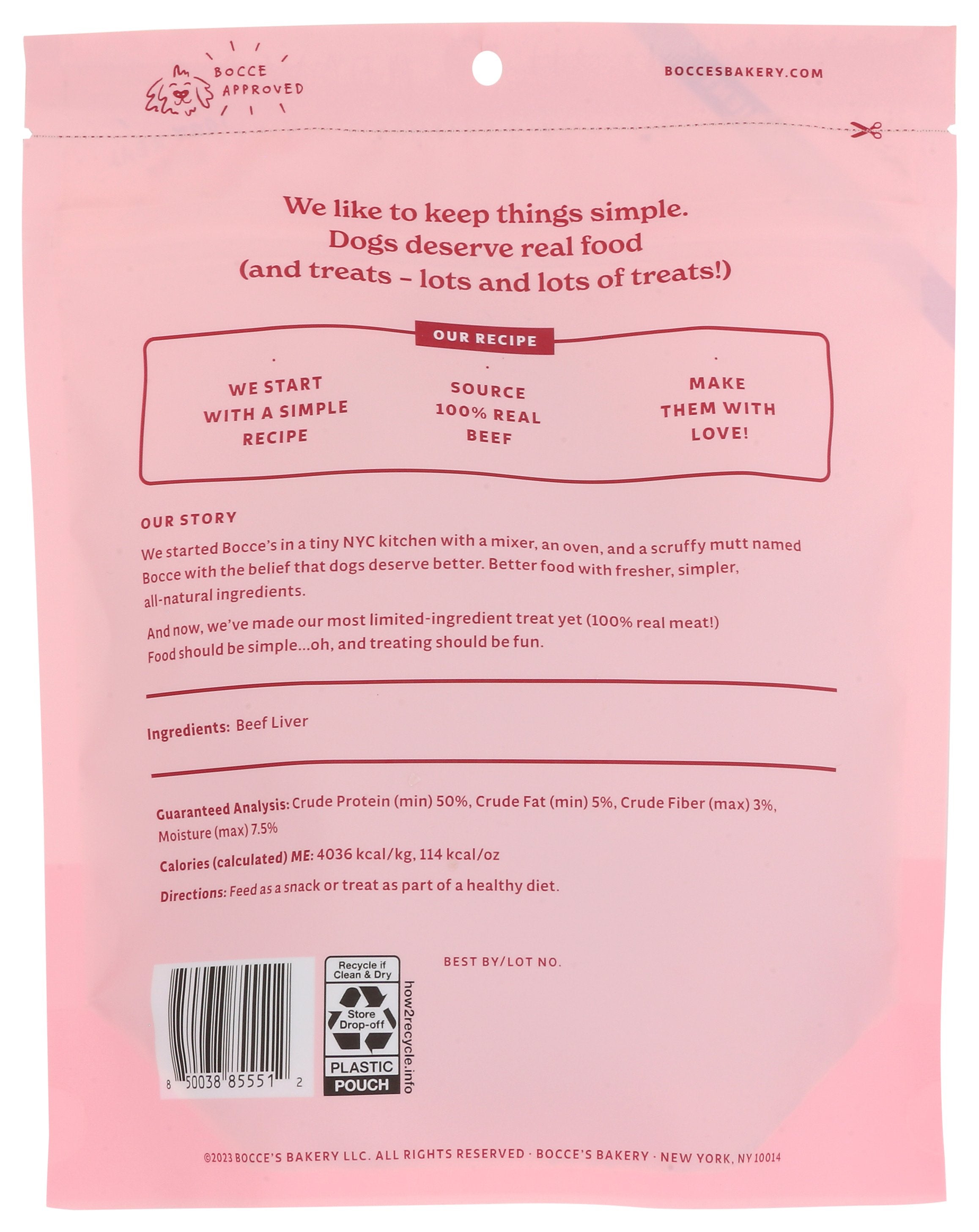 BOCCES BAKERY TREAT DOG FZ DRD BF LIVR - Case of 12