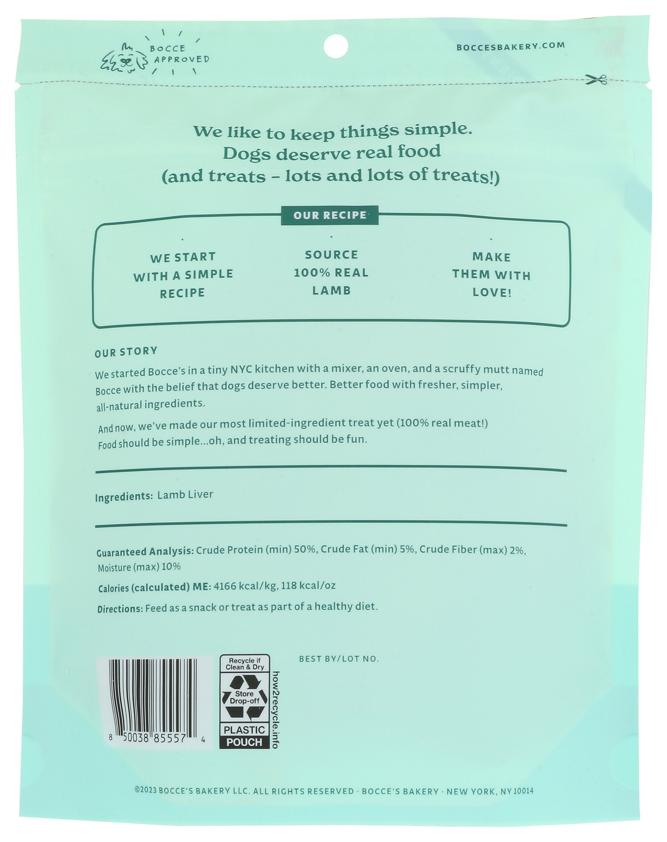 BOCCES BAKERY TREAT FRZ DRD LAMB LIVER - Case of 12