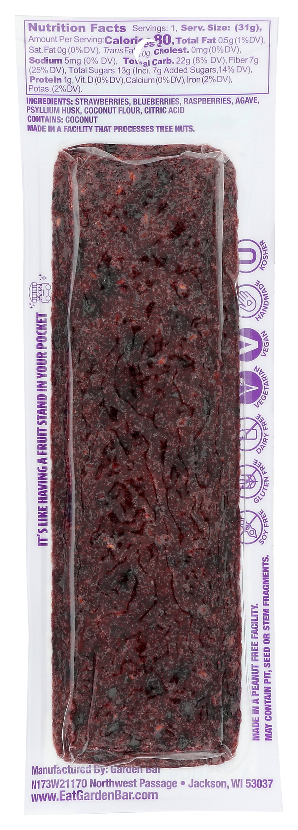 GARDEN BAR BAR FRUIT BERRY WLD SNCK - Case of 12