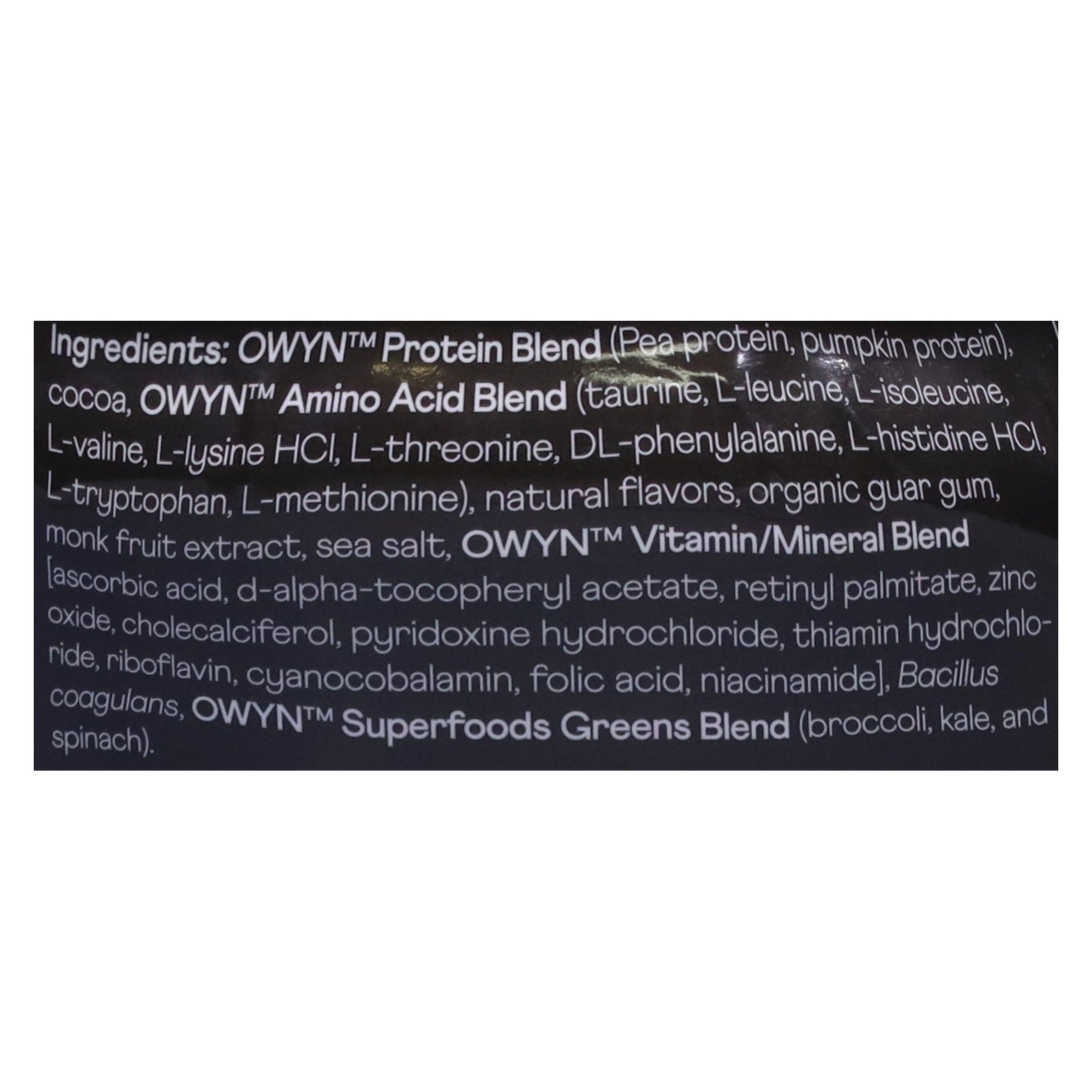 Owyn-only What You Need - Protein Pwdr Elite Choc - CS of 3-1.32 LB