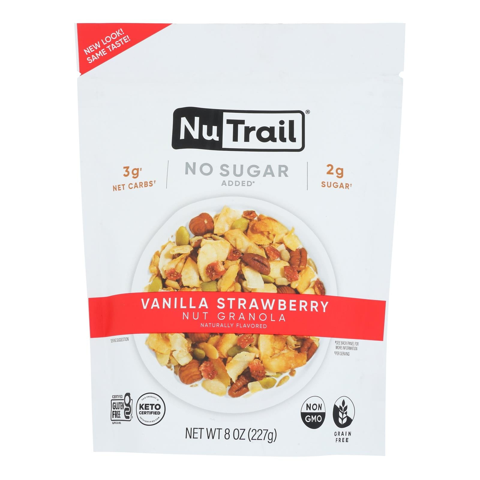 NutraiL - Granola Keto Vanilla Strawberry - Case of 6-8 ounces