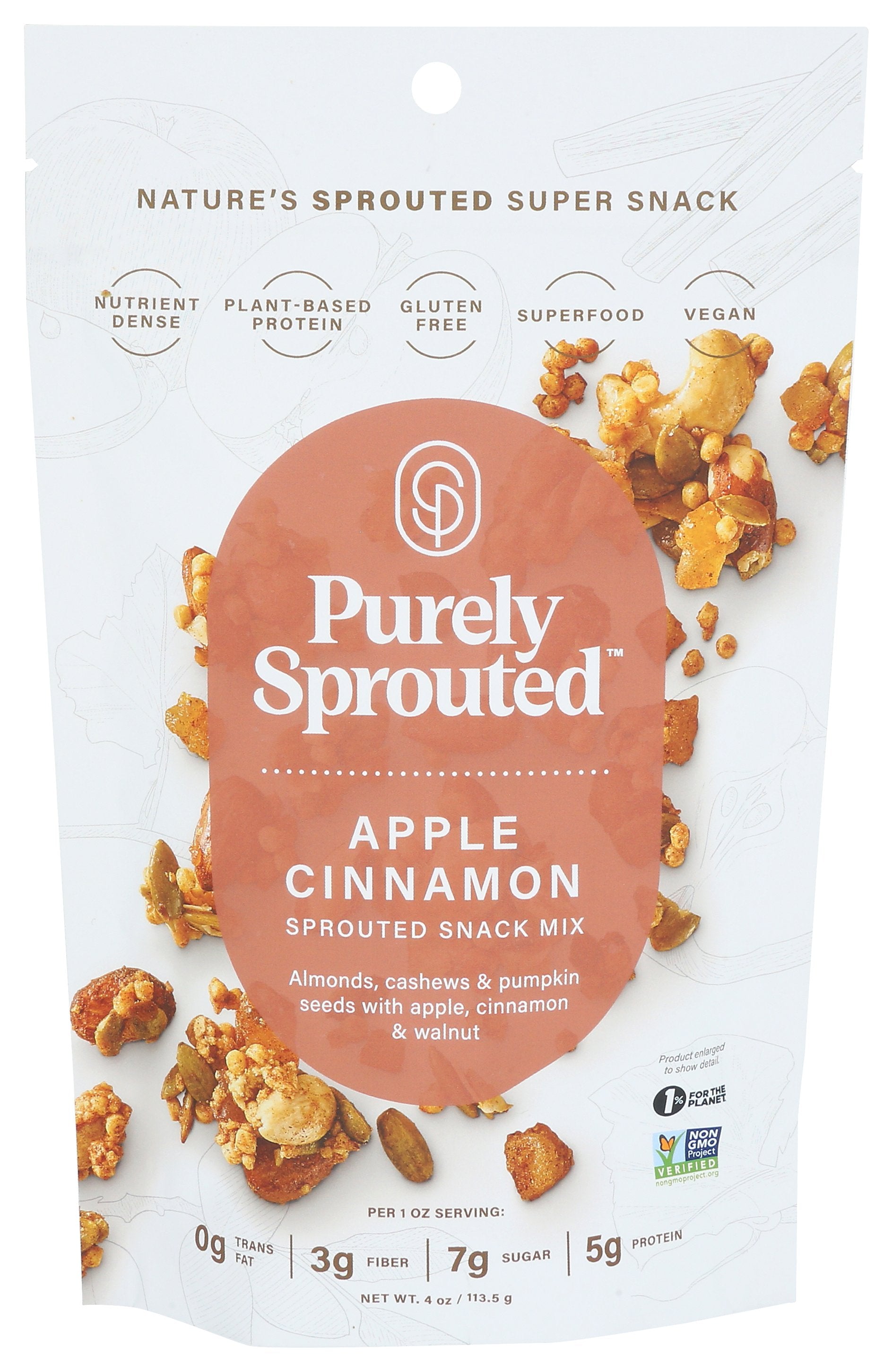 PURELY SPROUTED MIX SNACK APPL CNNMN - Case of 6