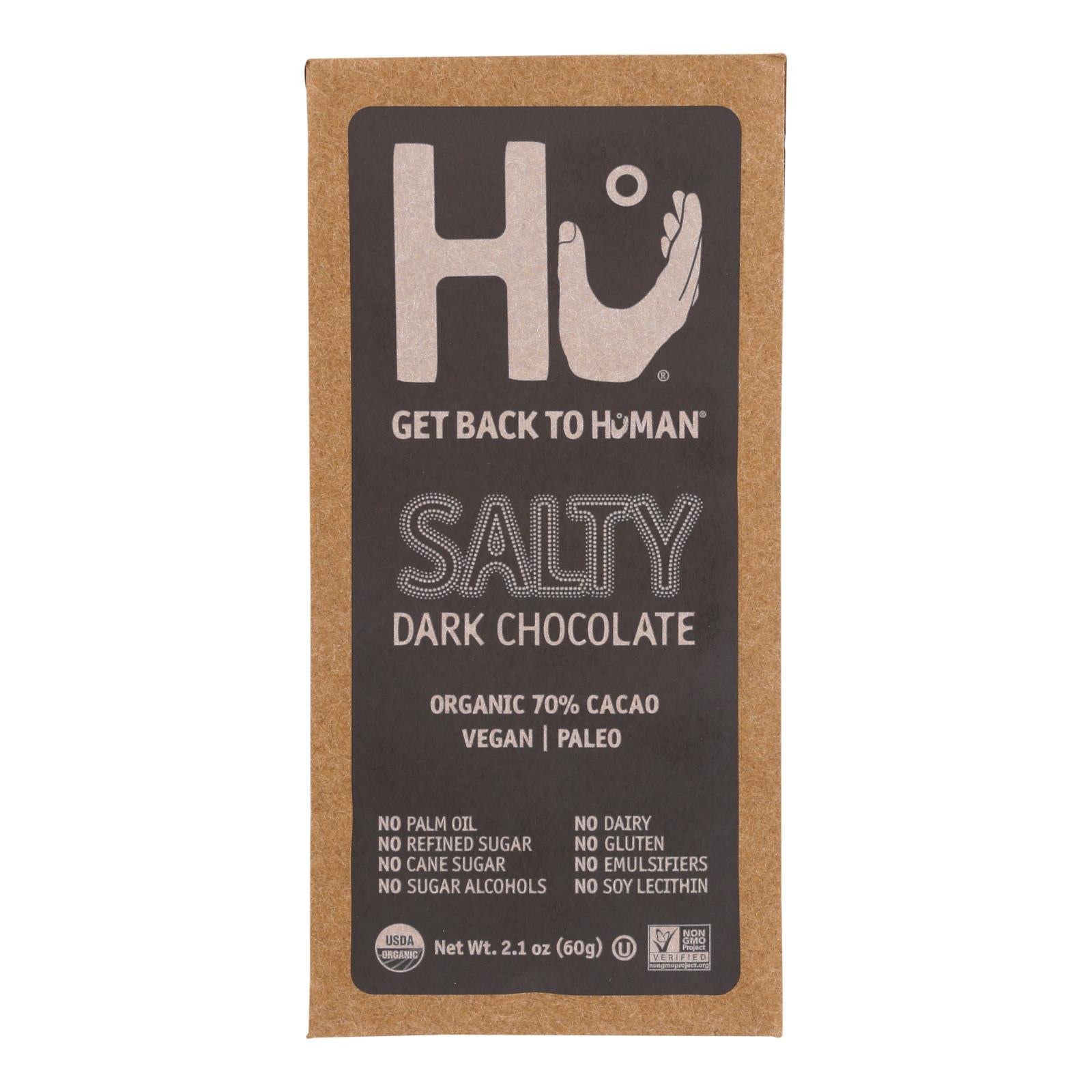 Hu - Dark Chocolate Bar Salty - Case of 12-2.1 OZ