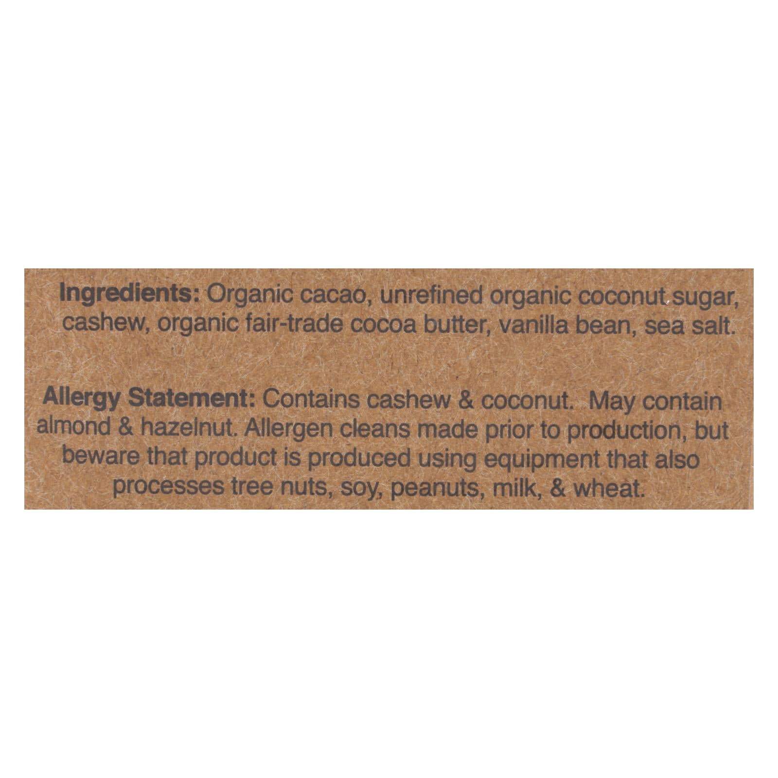 Hu - Dark Chocolate Bar Cashew Butter Vanilla - Case of 12-2.1 OZ