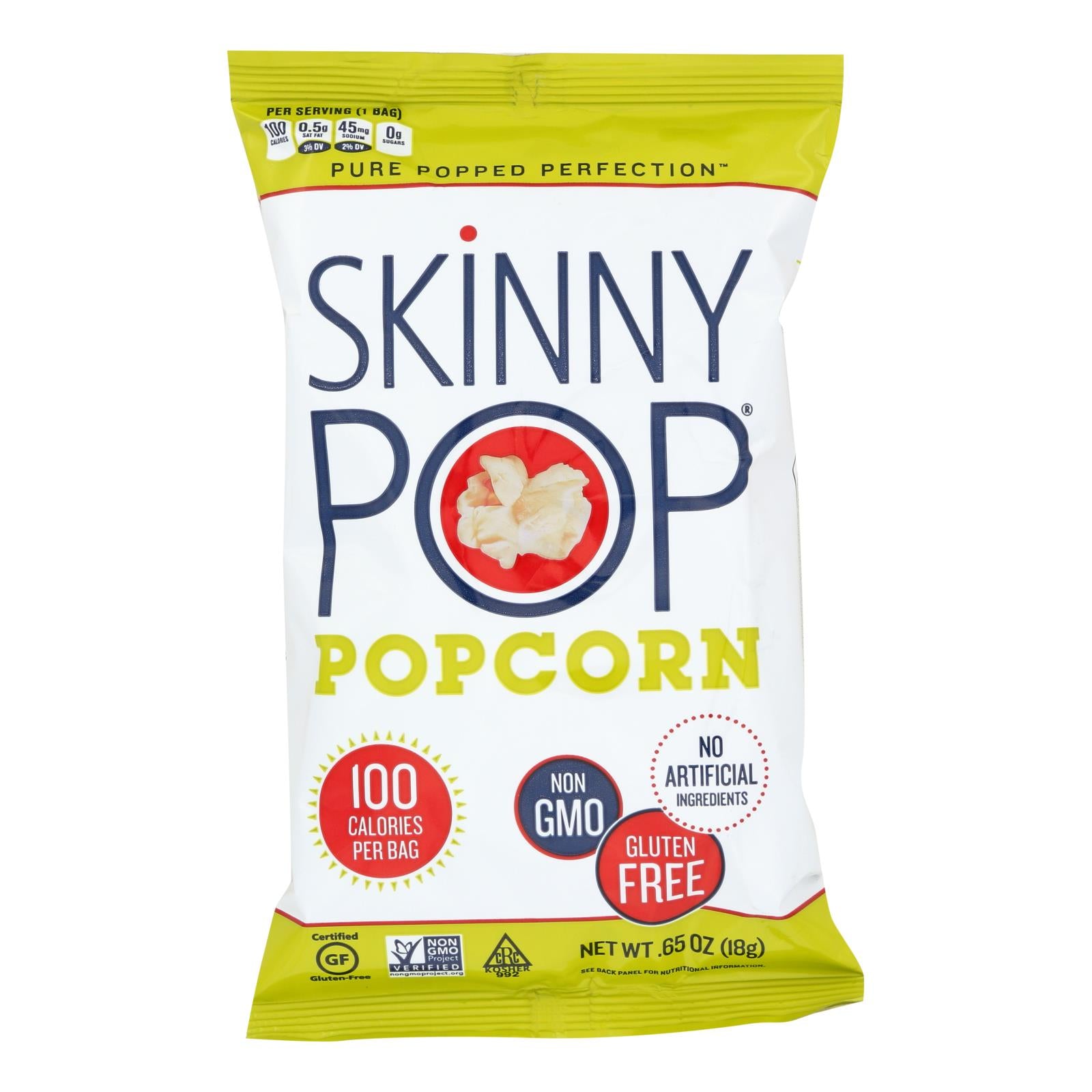 Skinnypop Popcorn 100 Calorie Popcorn Bags - Case Of 30 - 0.65 Oz.