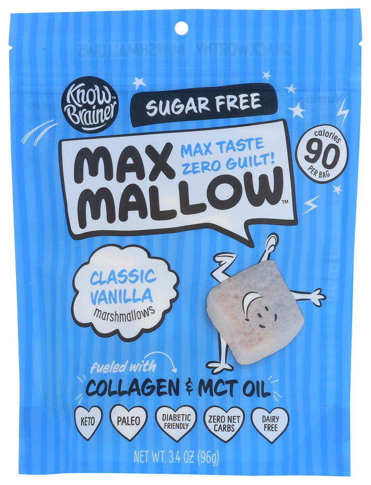Know Brainer Foods Marshmallows Classic Vanilla - Case of 6 - 96 gm
