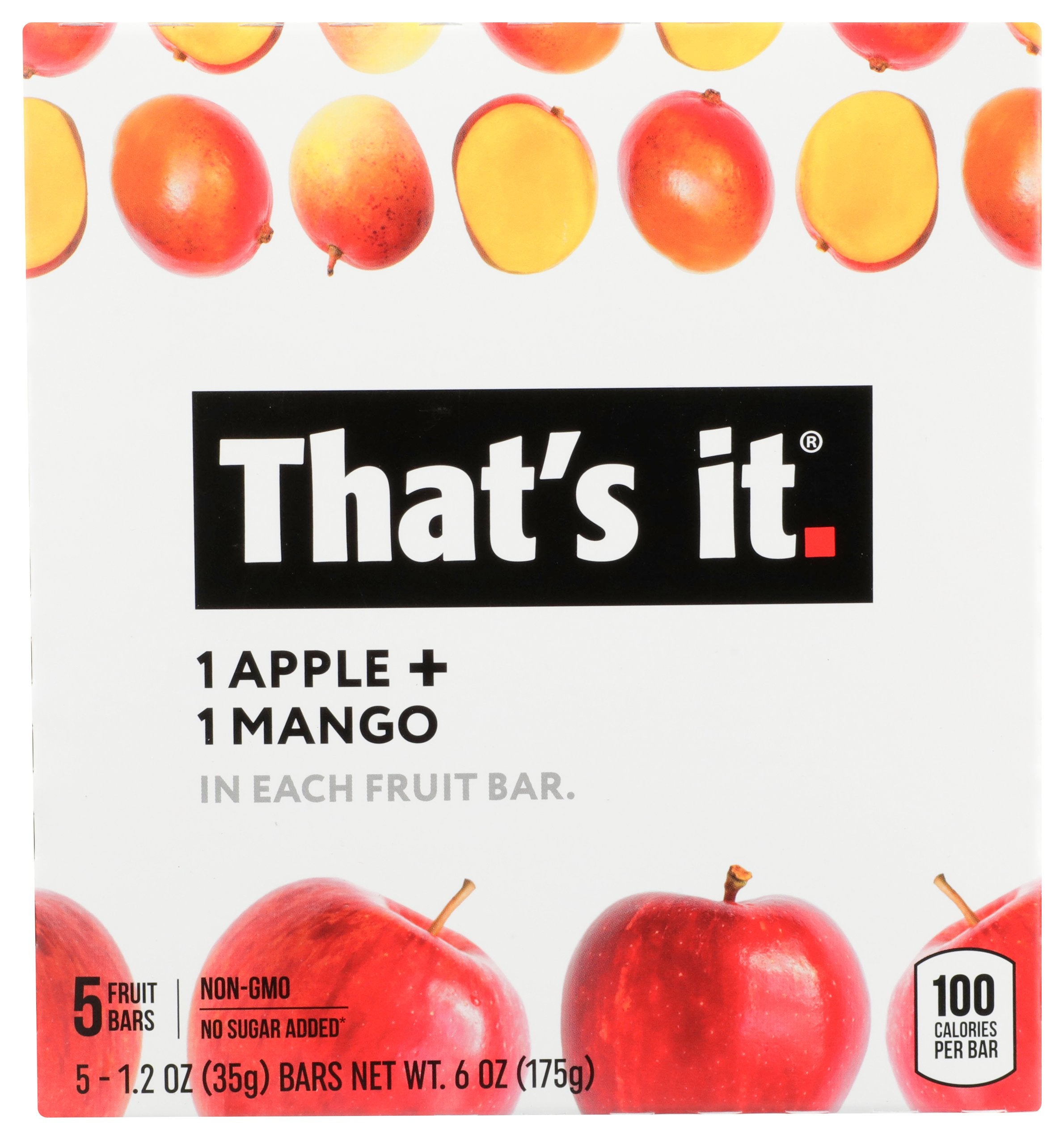 THATS IT BAR APPLE MANGO 5CT - Case of 6