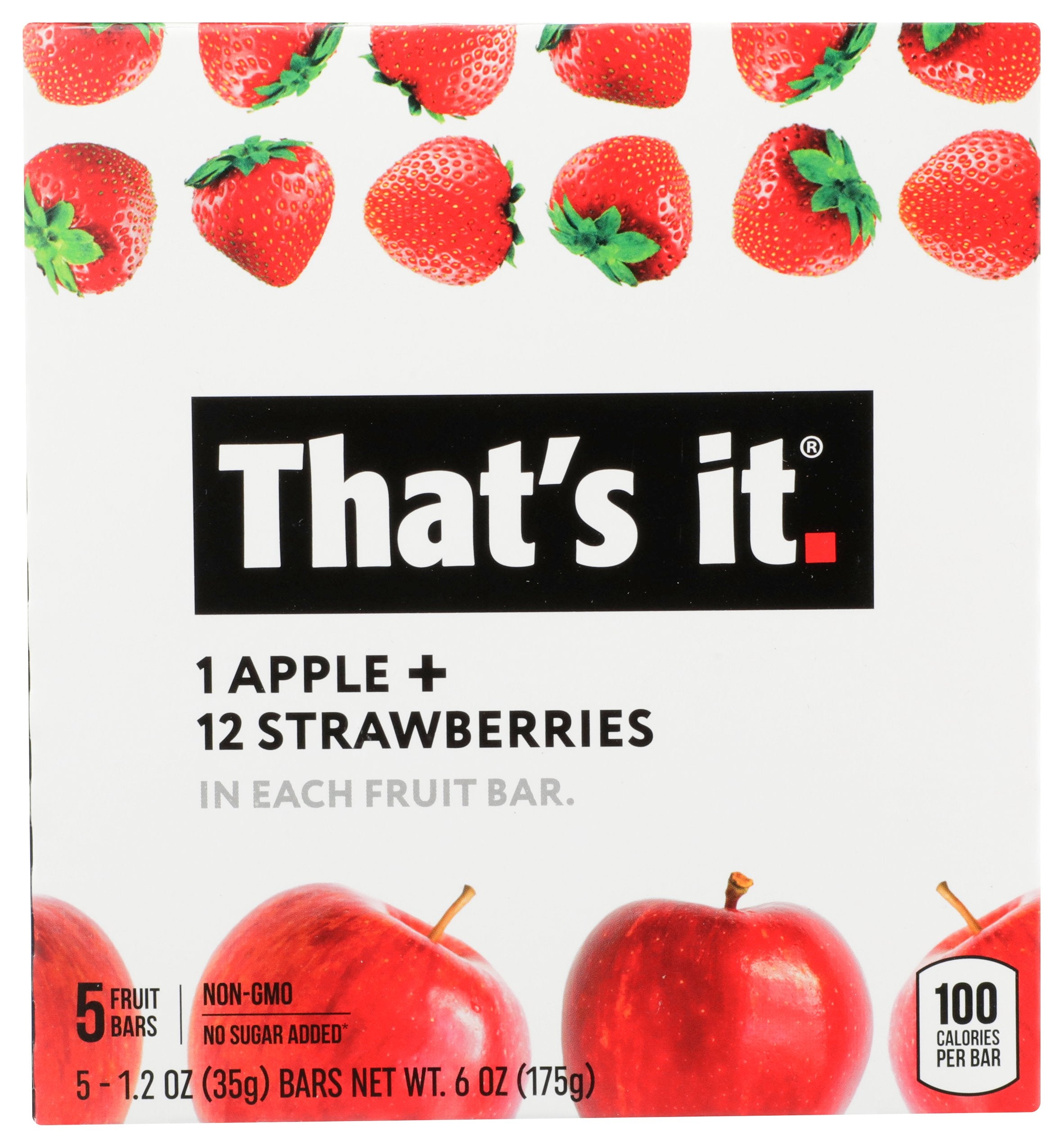 THATS IT BAR APPLE STRAWBERRY 5CT - Case of 6