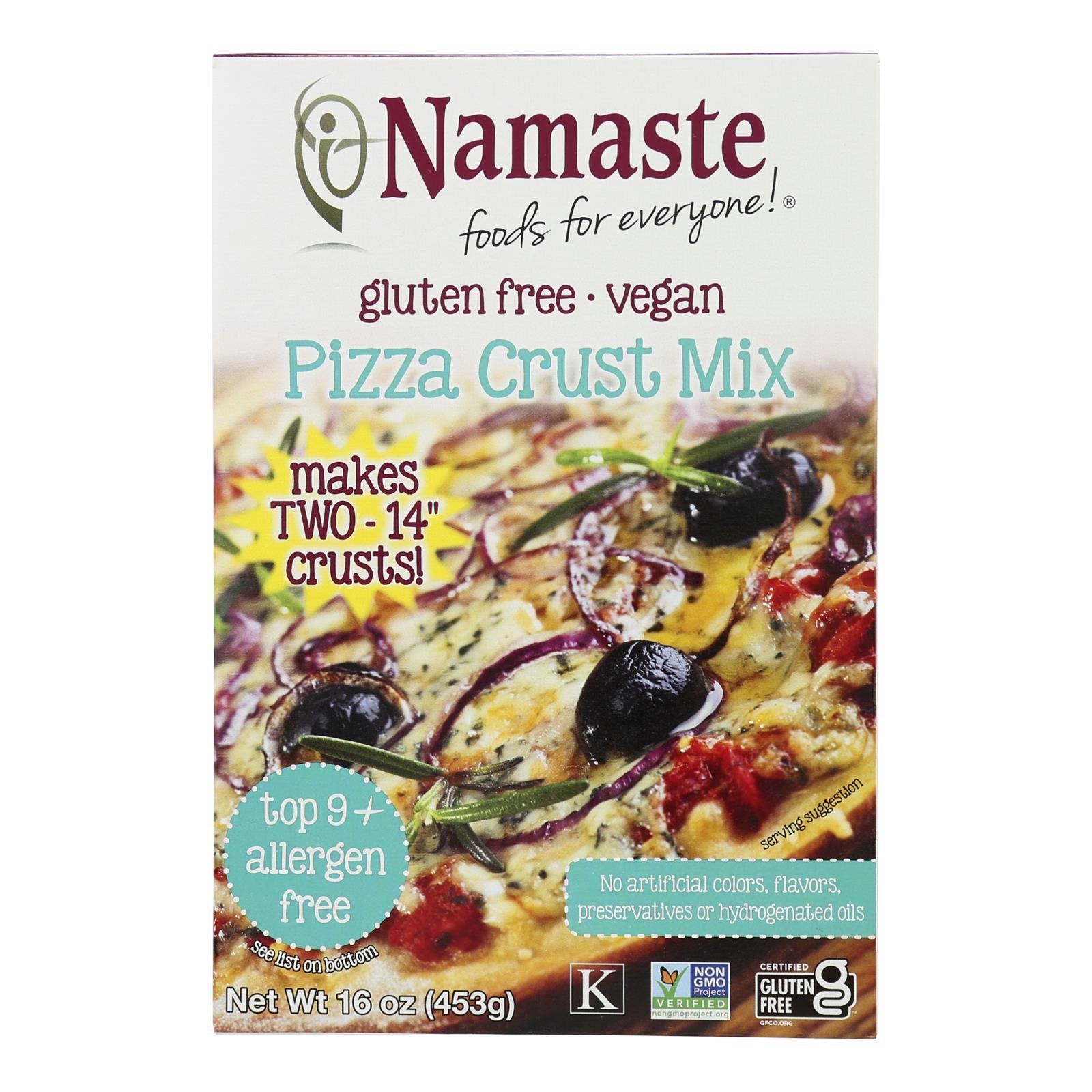 Namaste Foods Gluten Free Pizza Crust - Mix - Case Of 6 - 16 Oz.